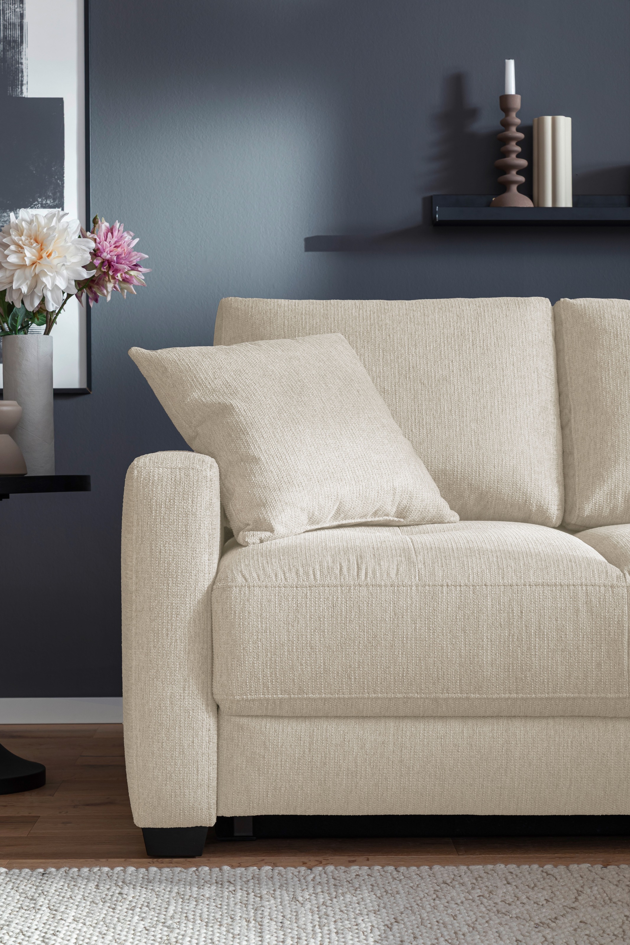 Mr. Couch Ecksofa »Pierre, L-Form mit BoxSpring« Mit Boxpring-Taschenfederkern