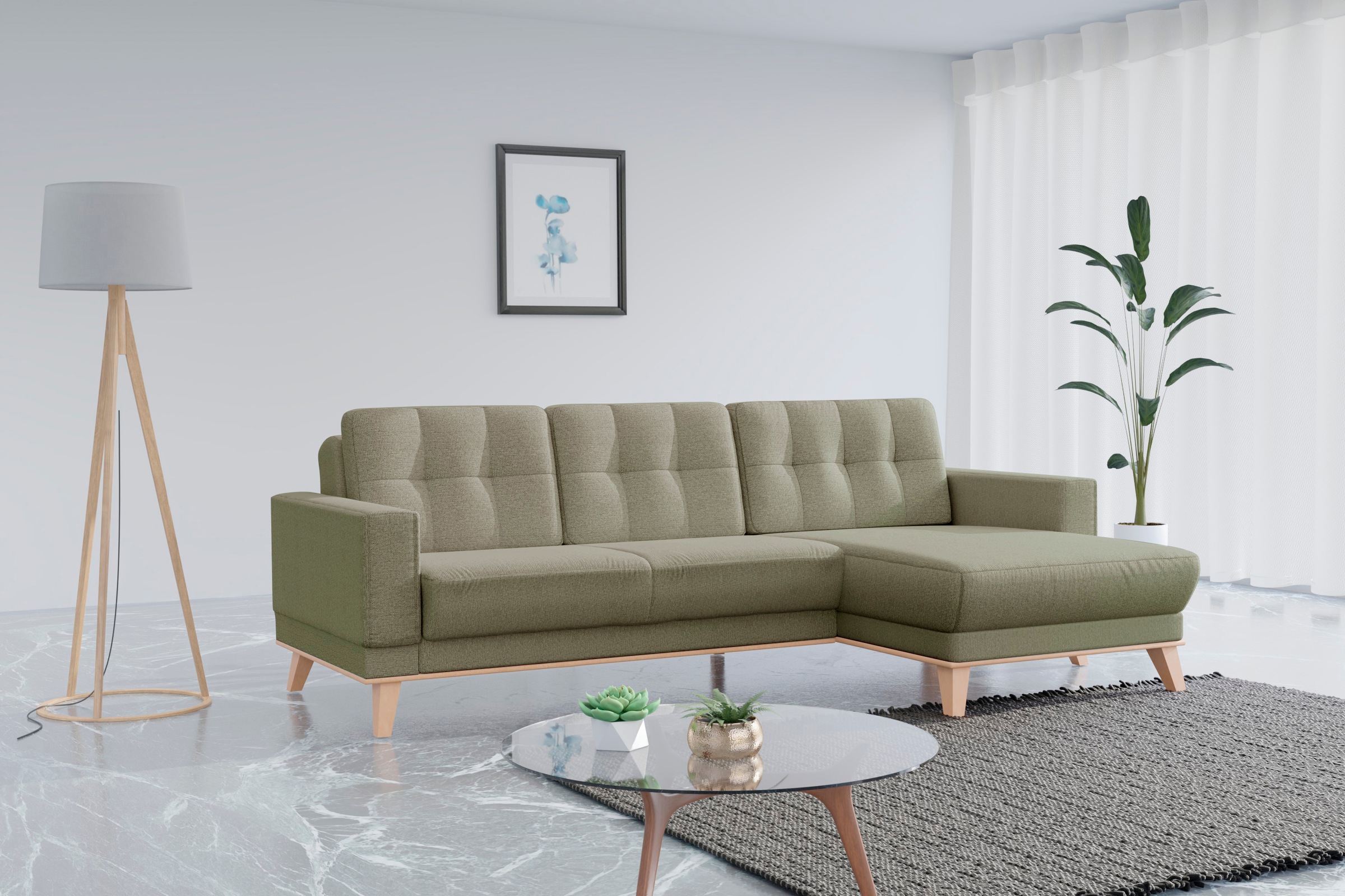 sit&more Ecksofa »Lavida L-Form«, wahlweise mit Kippfunktion und Bettkasten günstig online kaufen