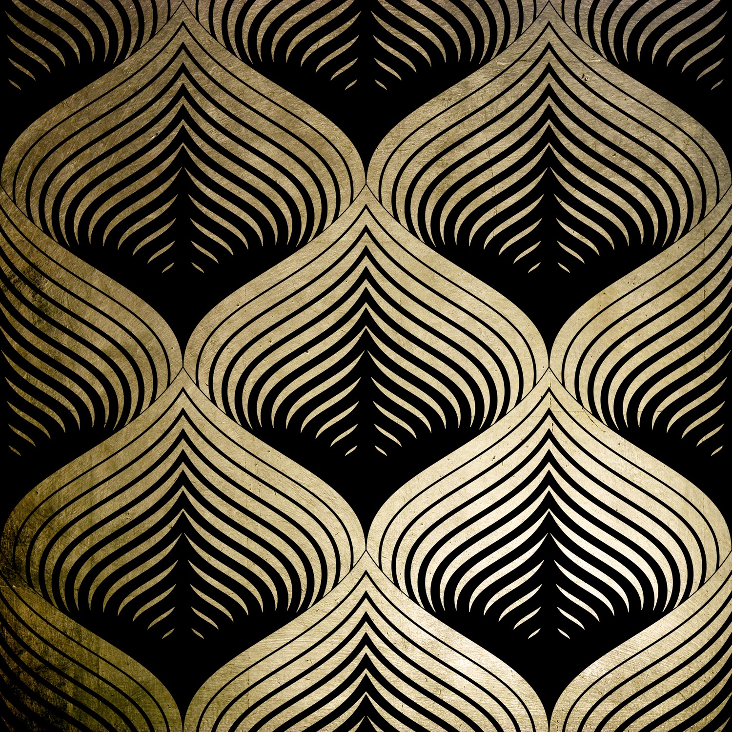 Leonique Acrylglasbild "Blätter - Acrylbilder mit Blattgold veredelt", Pfla günstig online kaufen