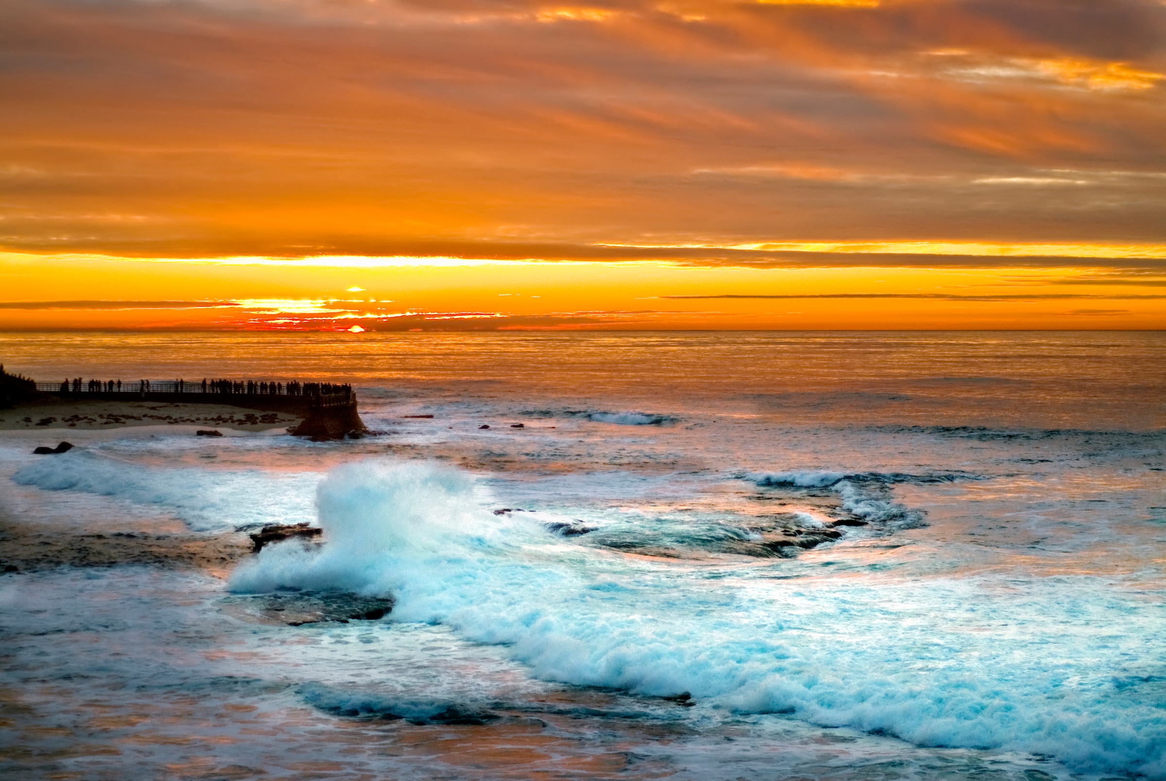 Papermoon Fototapete »Sunset in la Jolla« glatt günstig online kaufen