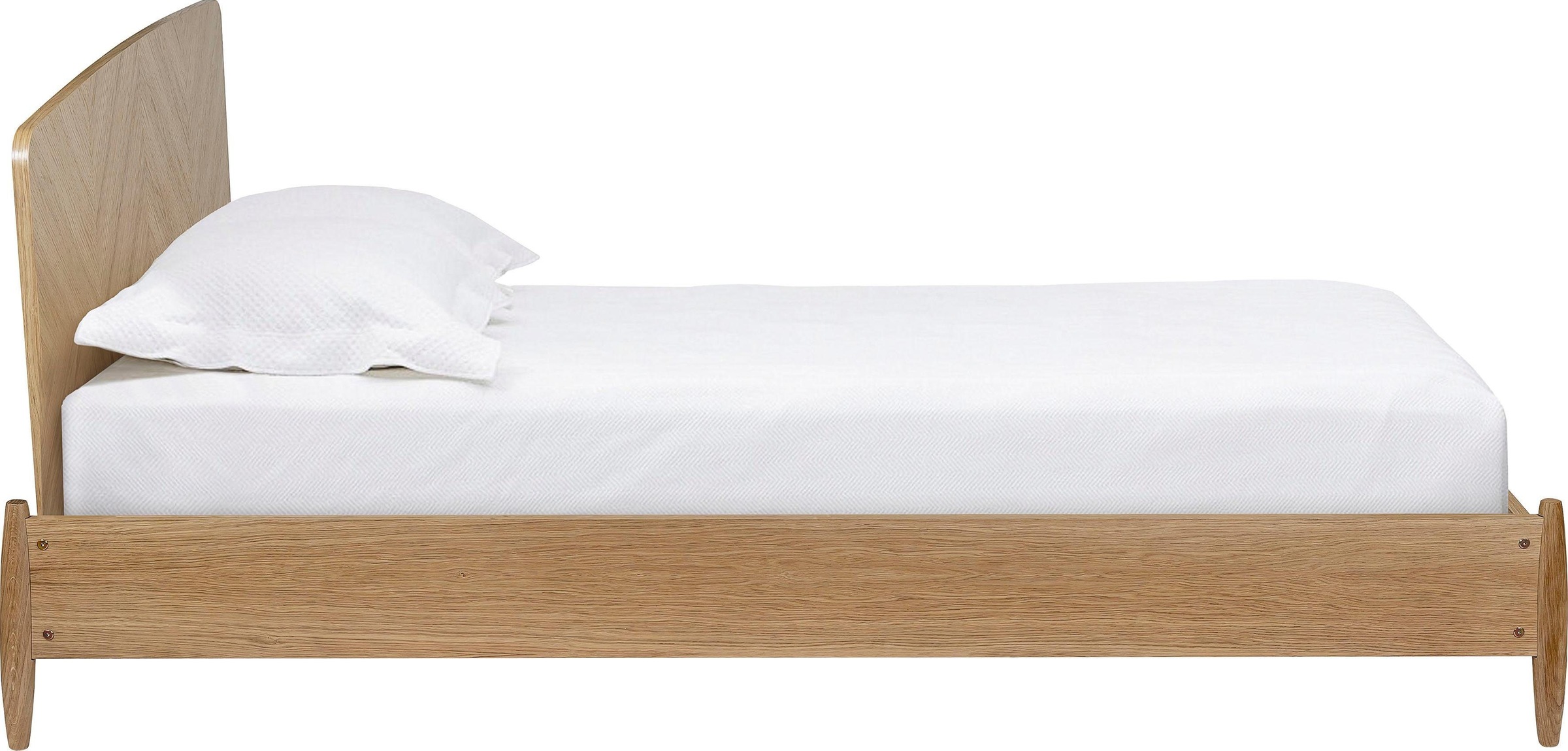 3. Bild von Woodman Massivholzbett »Farsta 1«, im skandinavischen Design, Holzfurnier aus Eiche