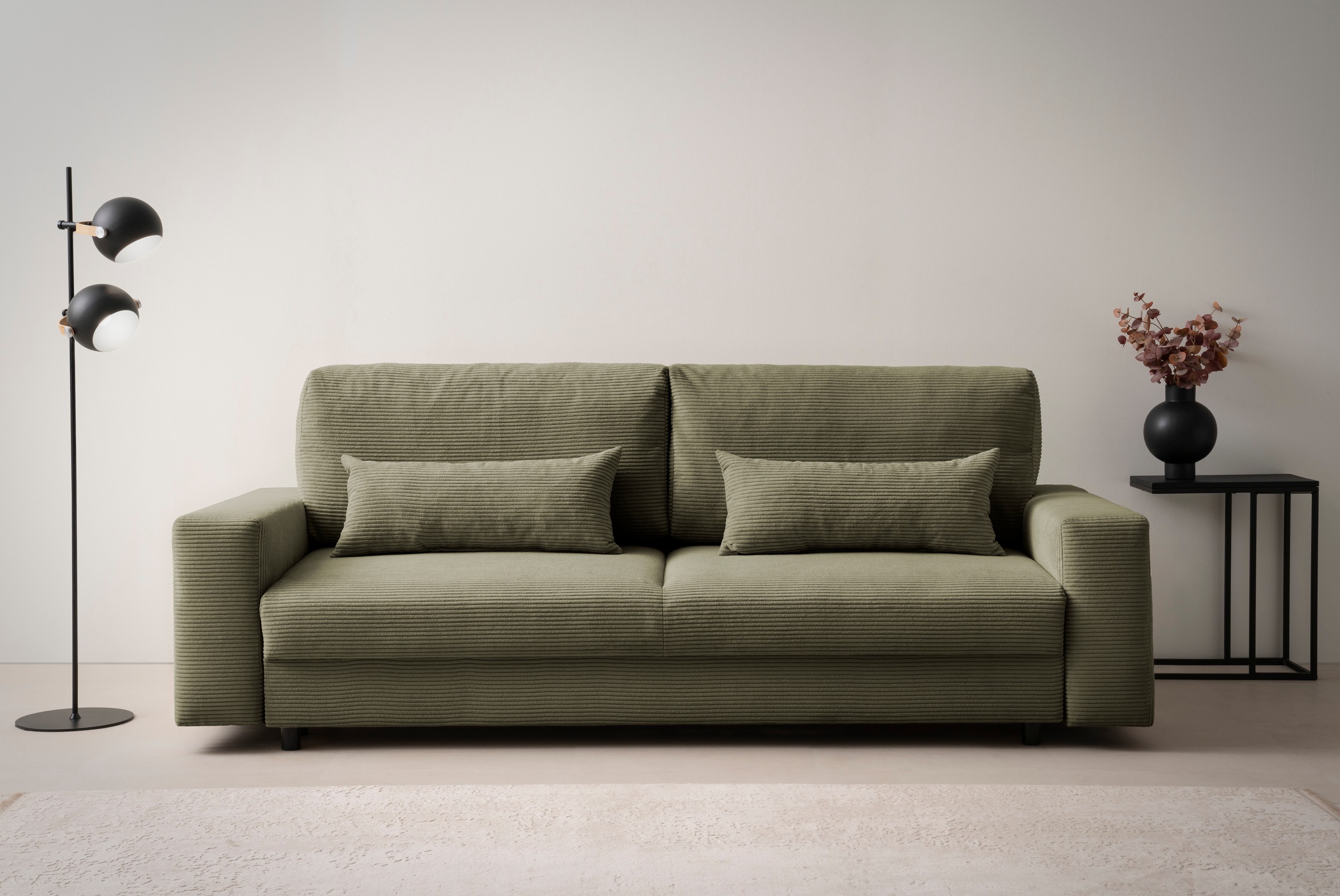 LeGer Home by Lena Gercke Schlafsofa »Imoga, Polster mit Schlaffunktion, 3-Sitzer Sofa, Couch mit Bettkasten«, in modernen Farben und Stoffen, Bettfunktion, Liegefläche: 200x150 cm