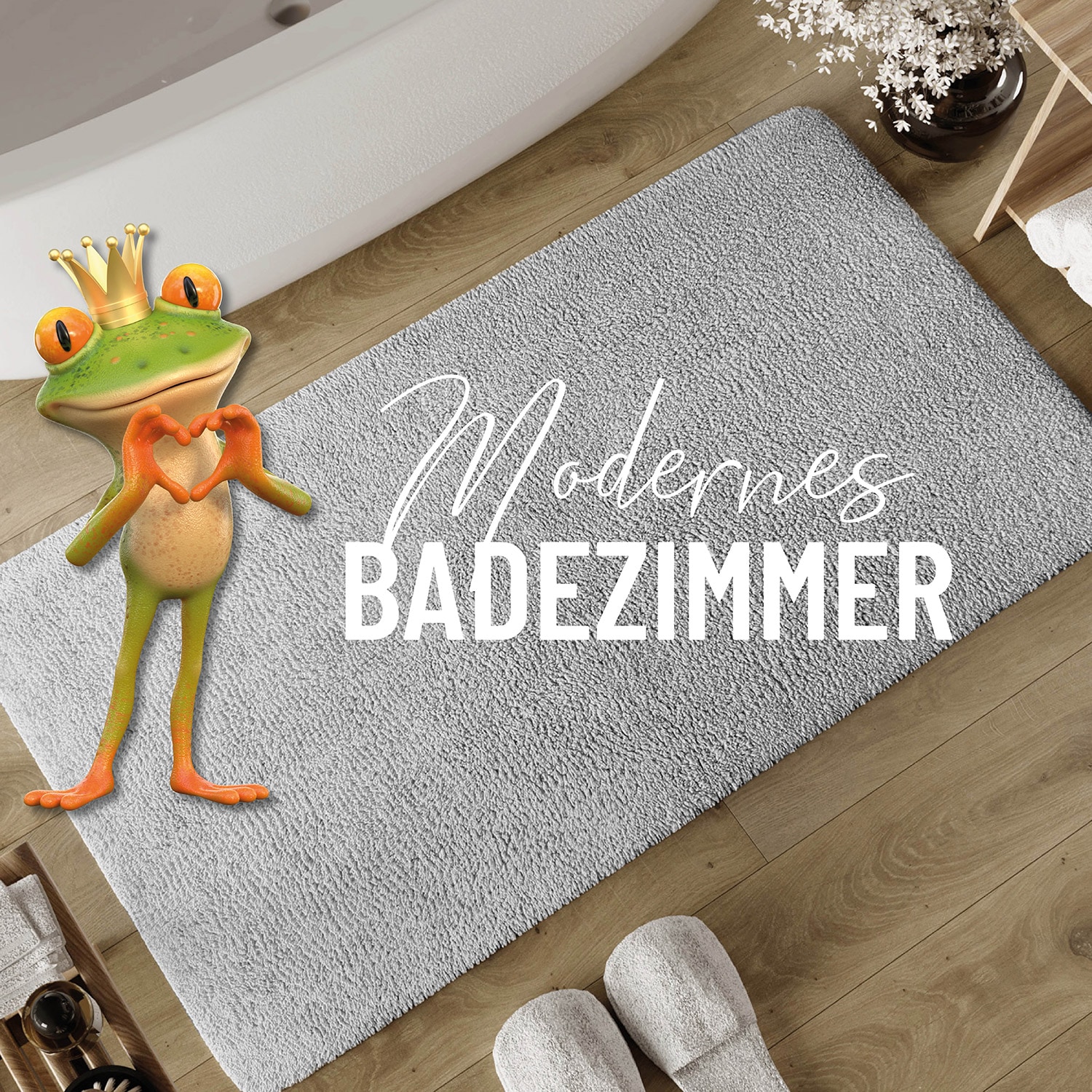 Wecon home Basics Badematte »Erik« Höhe 20 mm waschbar, rutschfest, sehr weich, strapazierfähig, pflegeleicht