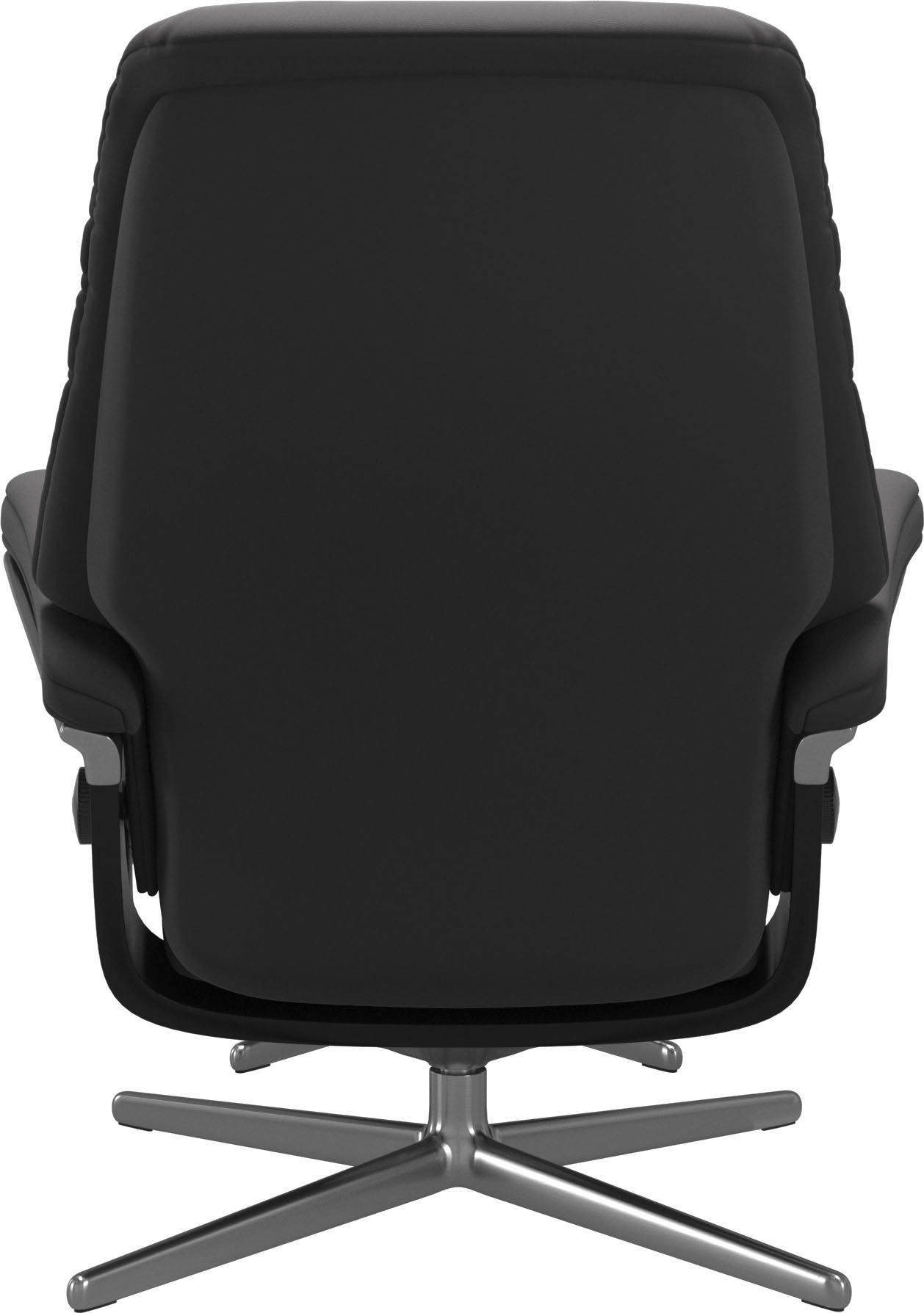 Stressless® Relaxsessel »Sunrise«, (Set, Relaxsessel mit Hocker), mit Hocker, mit Cross Base, Größe S, M & L, Holzakzent Schwarz