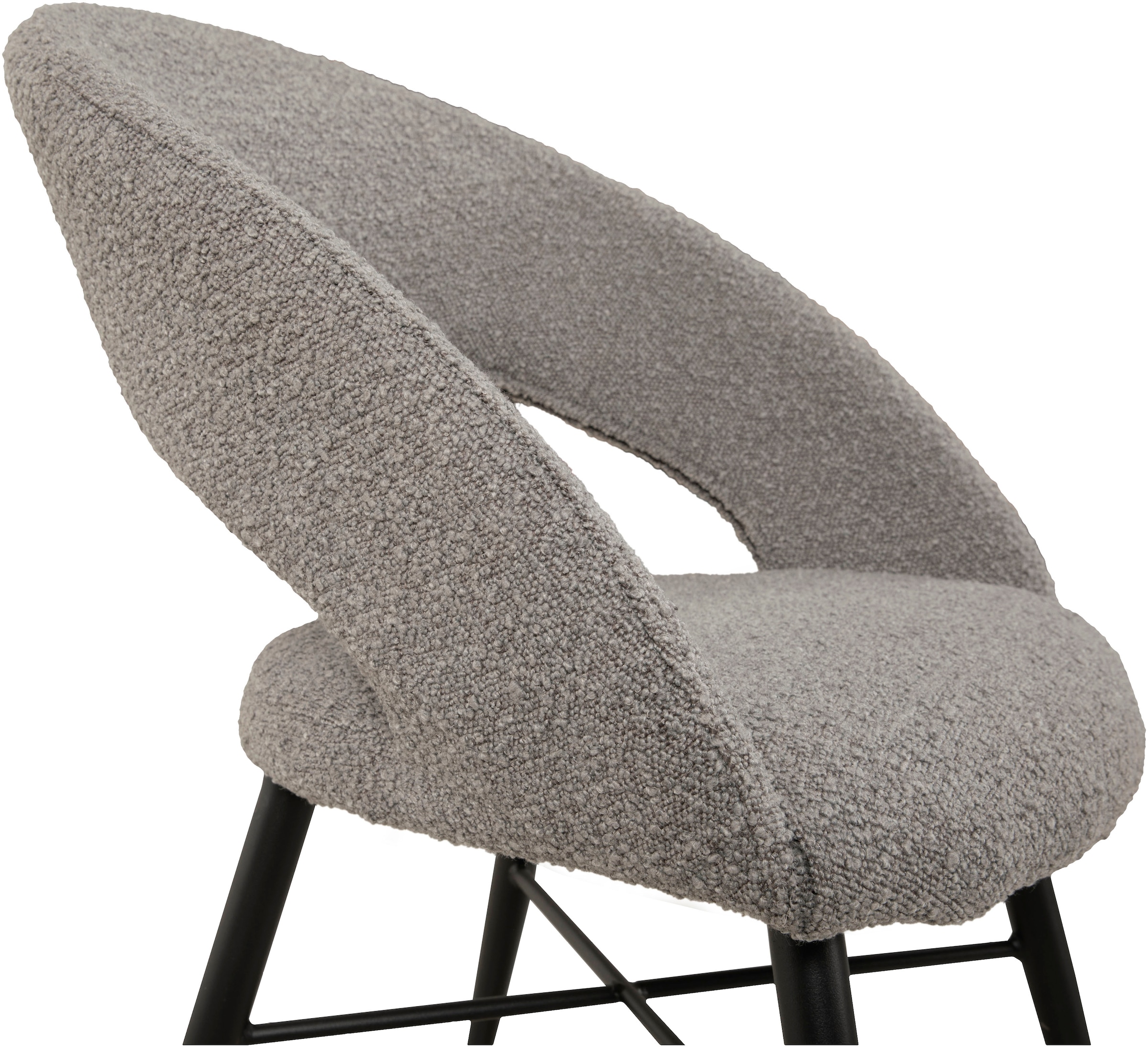 OMG Design Esszimmerstuhl »Marley«, (Set), 2 St., Stoff, mit modernem Cut-Out, Bouclé Bezug