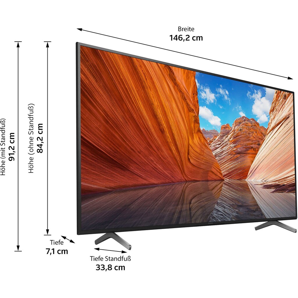 Sony LCD-LED Fernseher »KD-65X80J«, 164 cm/65 Zoll, 4K Ultra HD, Google TV