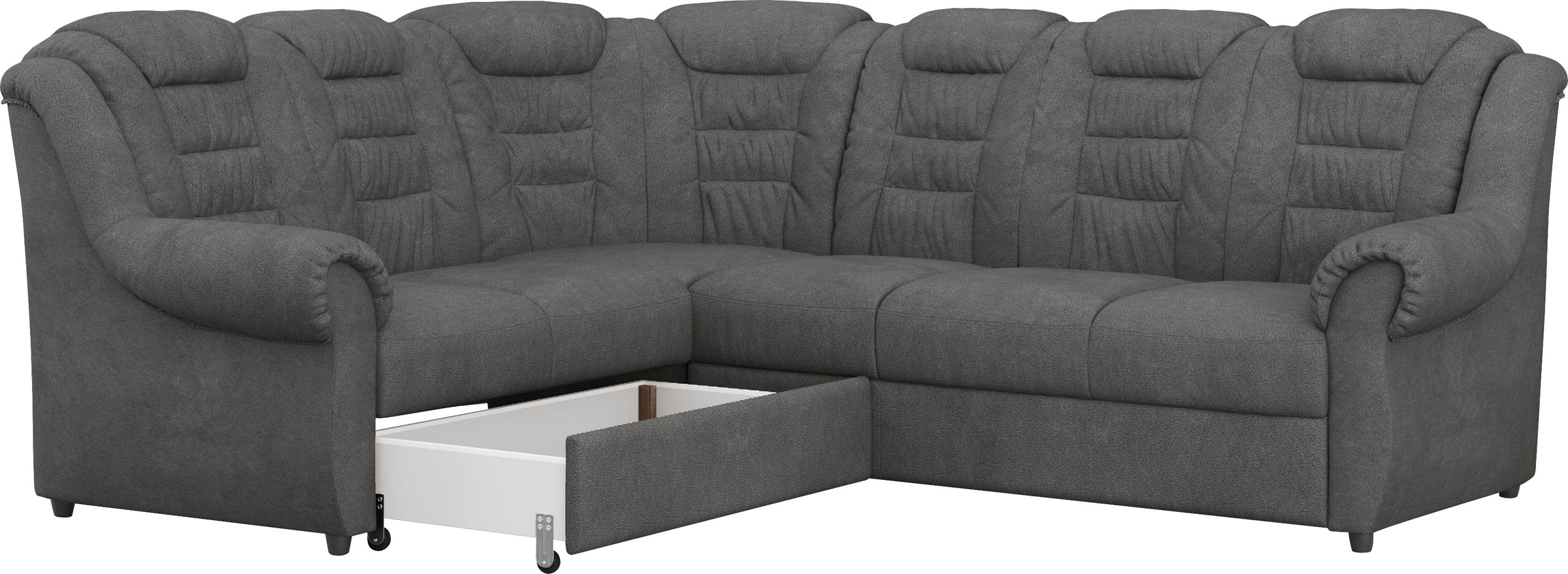 Home affaire Ecksofa »Boston L-Form«, mit hoher Rückenlehne, wahlweise mit Bettfunktion & Stauraum