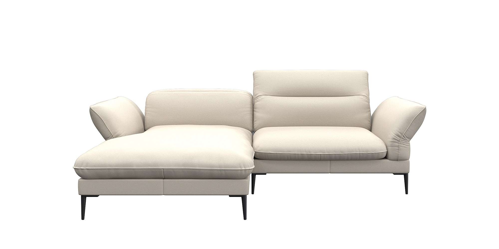 FLEXLUX Ecksofa »Salino, Funktionssofa mit Recamiere, Relaxsofa, Ecksofa«, Sofa mit Arm- und Kopfteil-Verstellungen, Kaltschaum & Stahl-Wellen