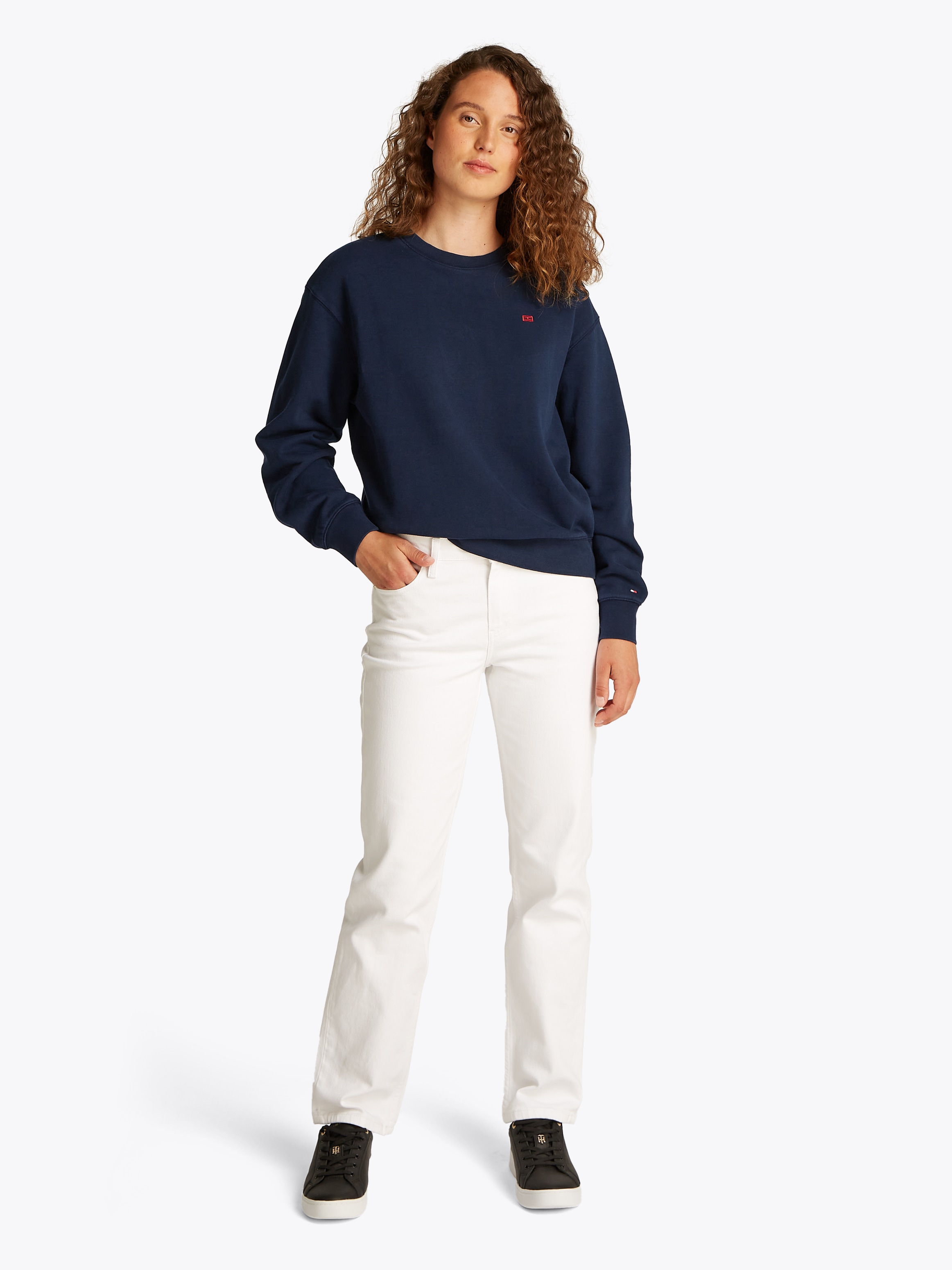Tommy Hilfiger Sweatshirt »REG CONTRAST FLAG SWEATSHIRT«, mit Logo-Flag