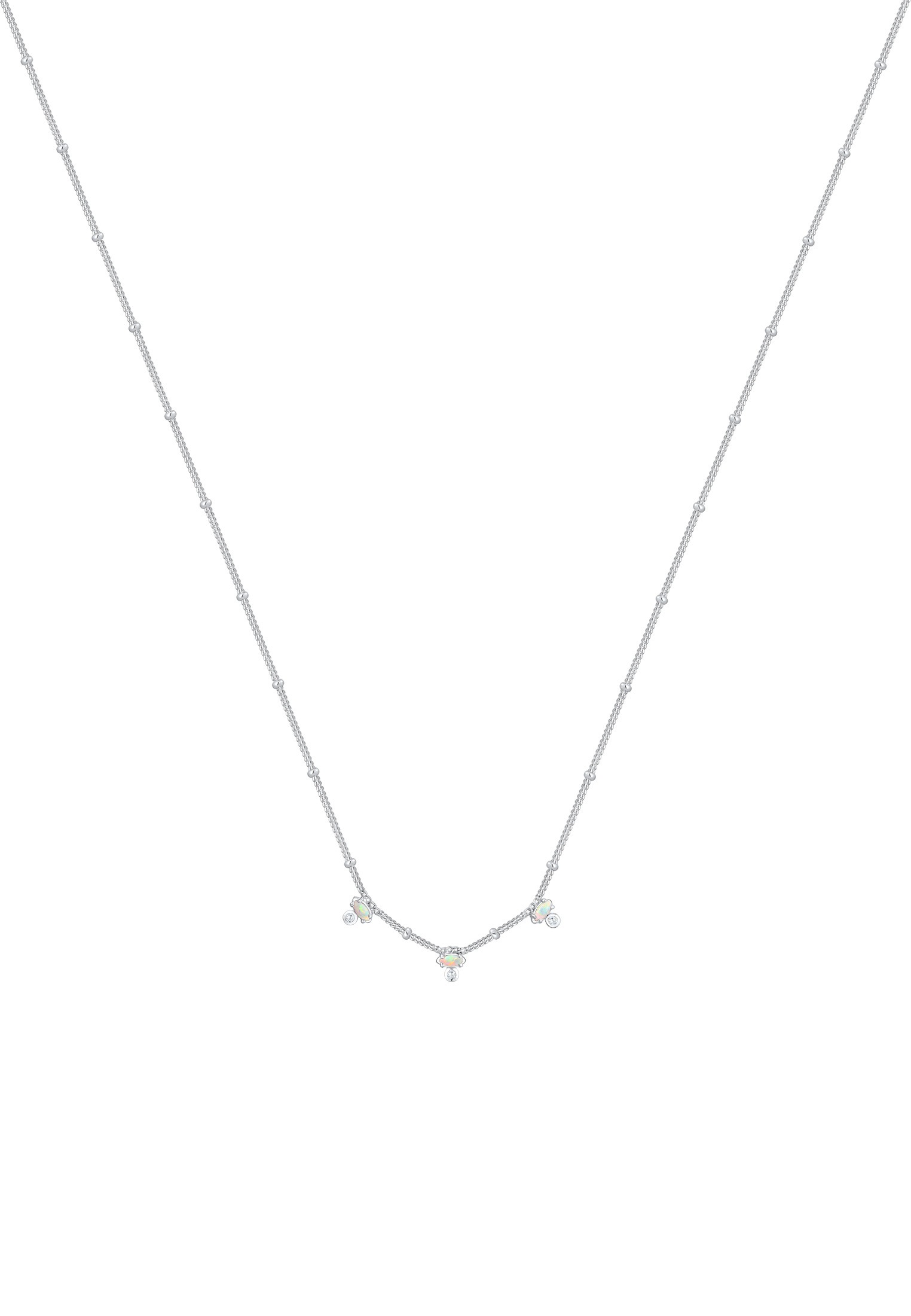 Elli Collierkettchen »Vintage Synthetischer Opal Zirkonia 925er Silber«