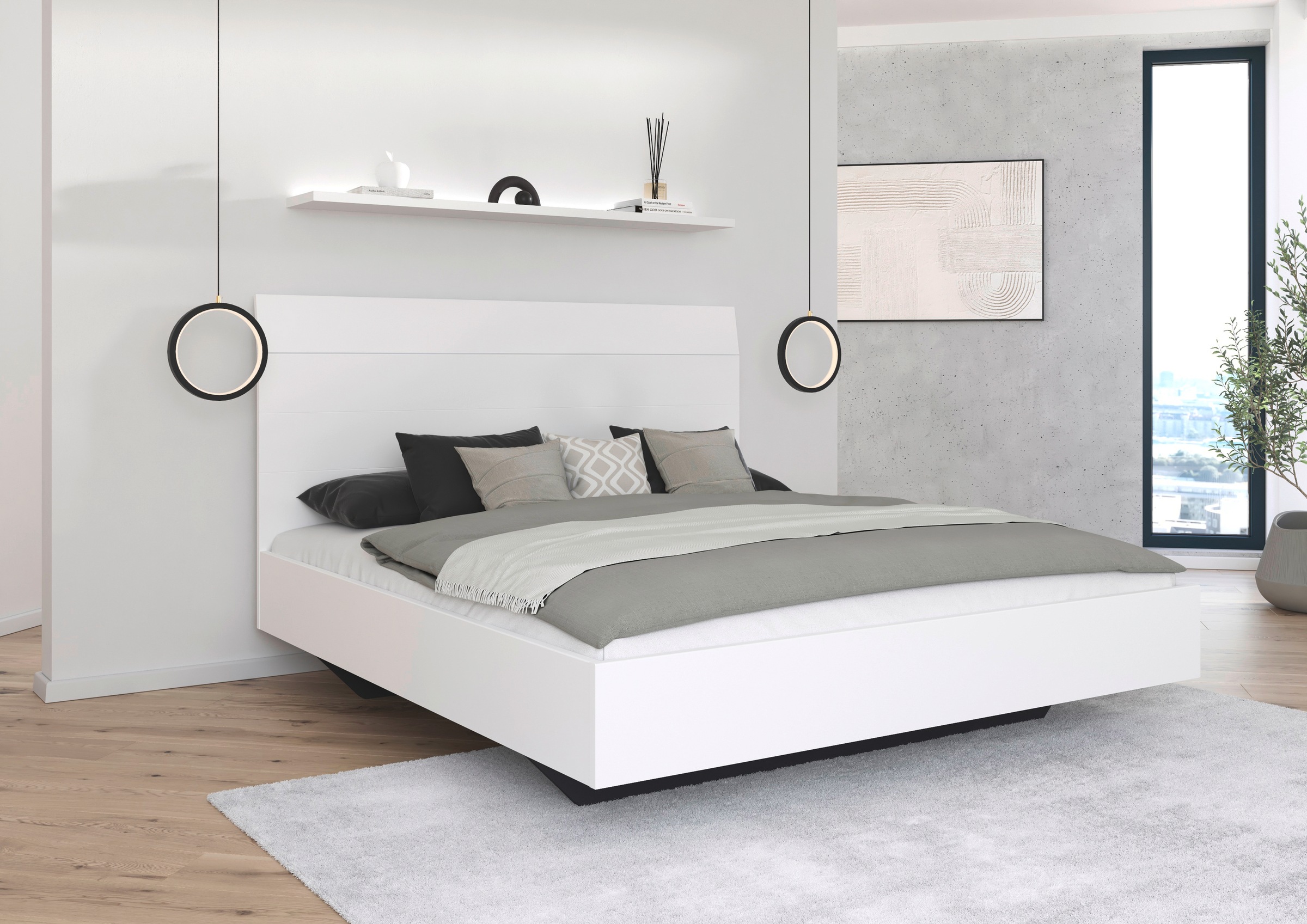 rauch Futonbett »Bett Doppelbett Holzbett AGORDO«, mit hohem Kopfteil und s günstig online kaufen