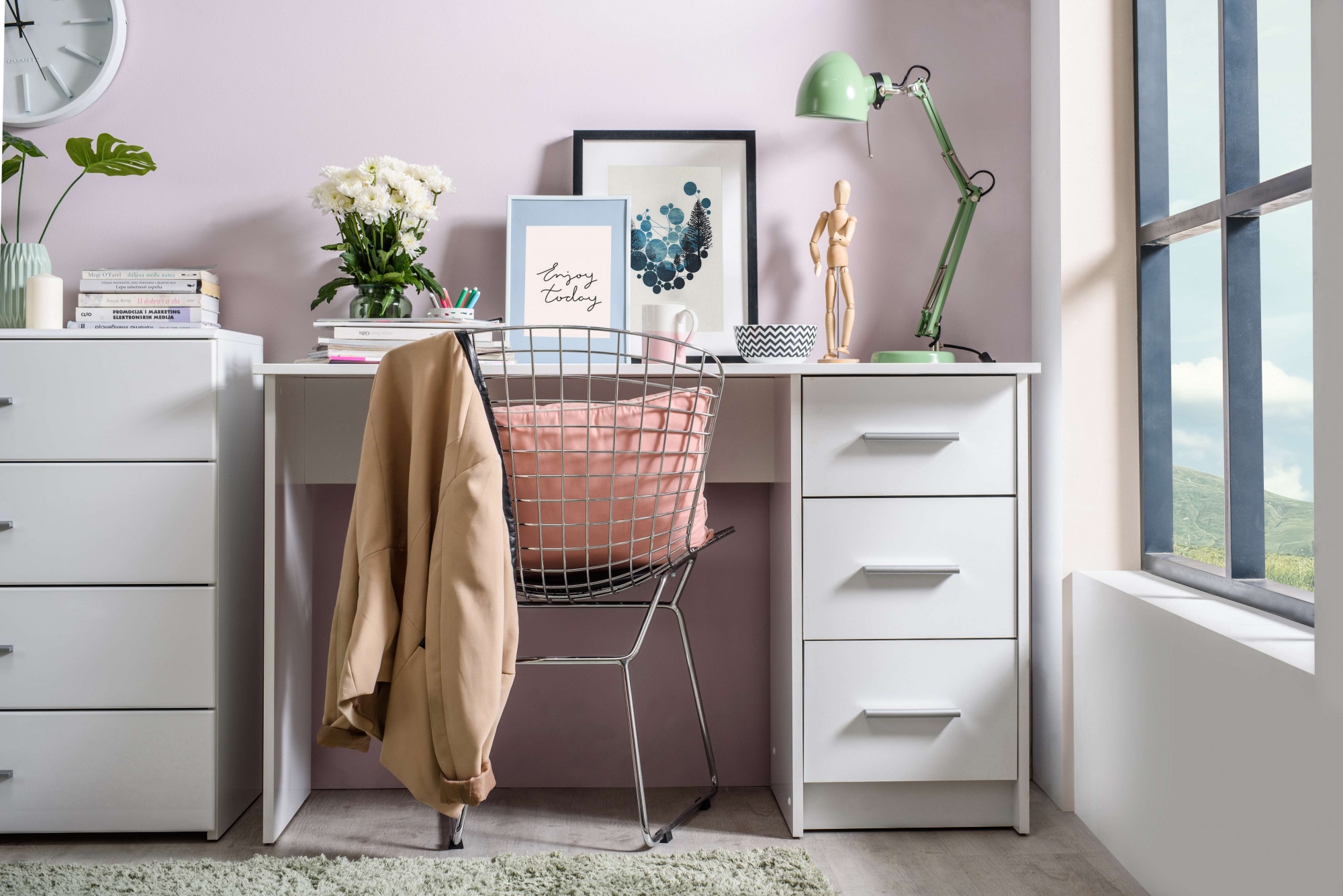 INOSIGN Schreibtisch »Tales«, platzsparend mit Stauraum, ideal für das Home Office