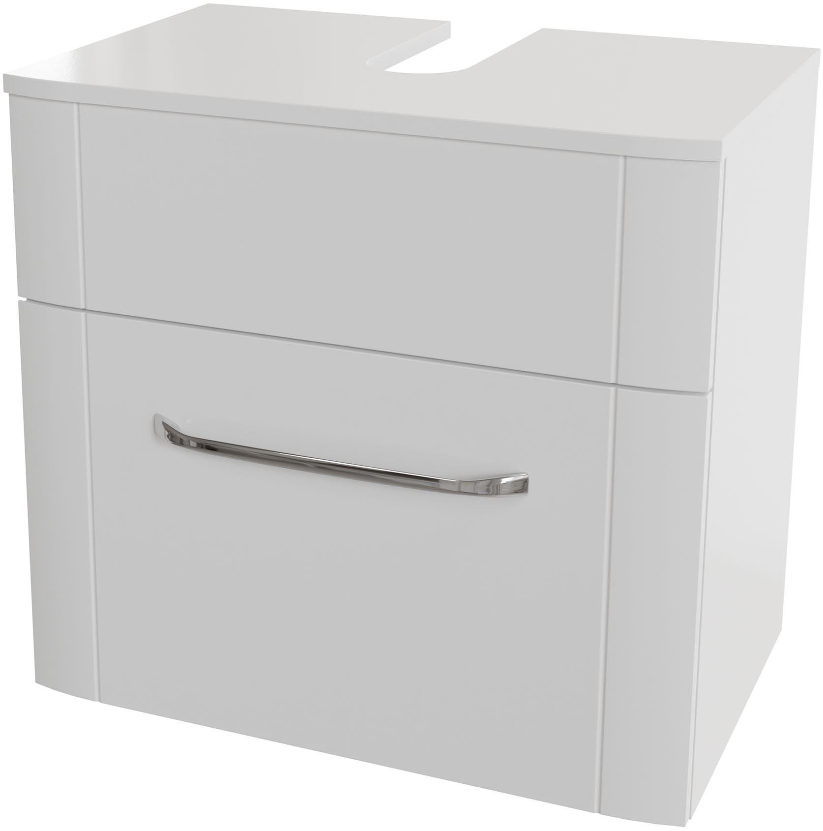SAPHIR Waschbeckenunterschrank »Waschbeckenunterschrank Serie 3006, 1 Schublade, Siphonausschnitt, 60cm« Waschbeckenschrank inkl. Soft-Close, Griff...