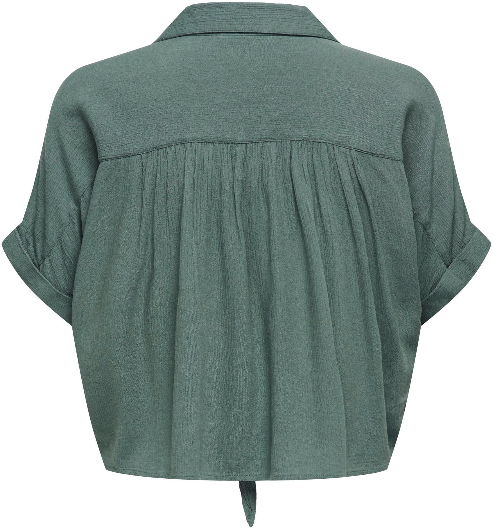 ONLY Kurzarmbluse »ONLPAULA LIFE S/S TIE SHIRT WVN NOOS« Viskose, regular fit