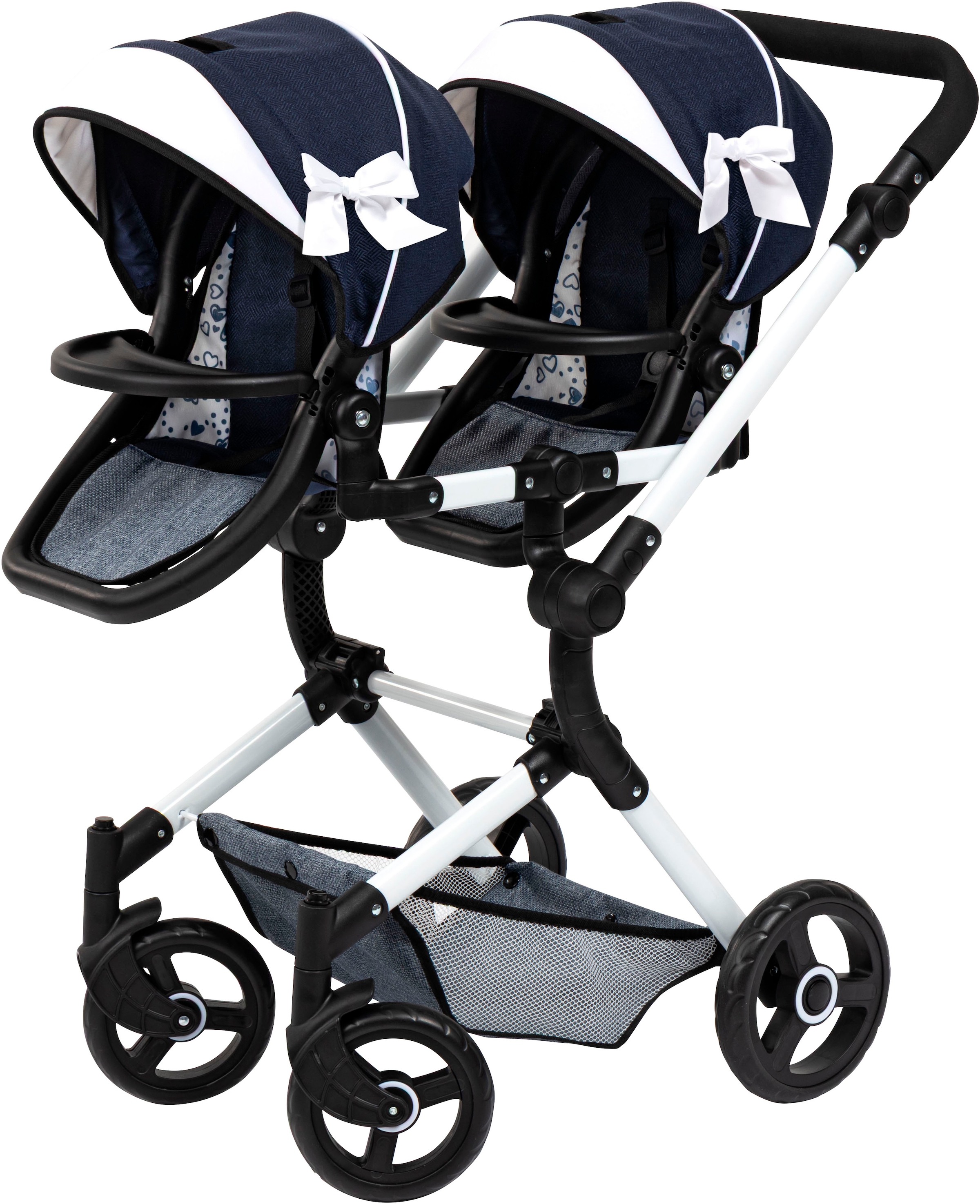 Bayer Puppen-Zwillingsbuggy »Twin Neo« mit Wickeltasche