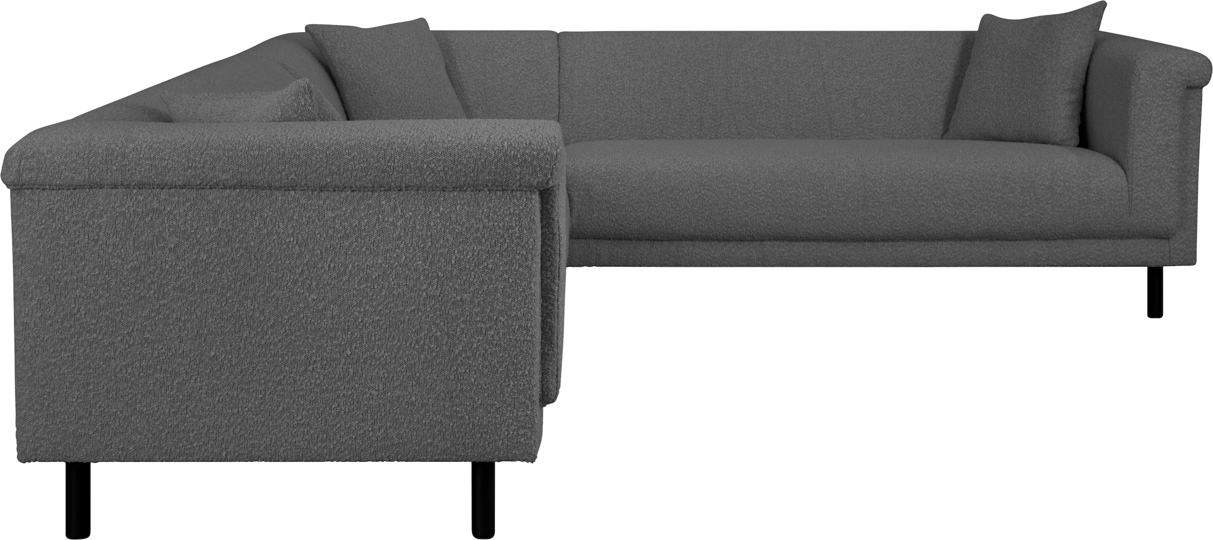INOSIGN Ecksofa »AGNIA L-Form  B/T/H: 244/244/71 cm«, incl. Zierkissen, gleichschenklig, auch in Cord