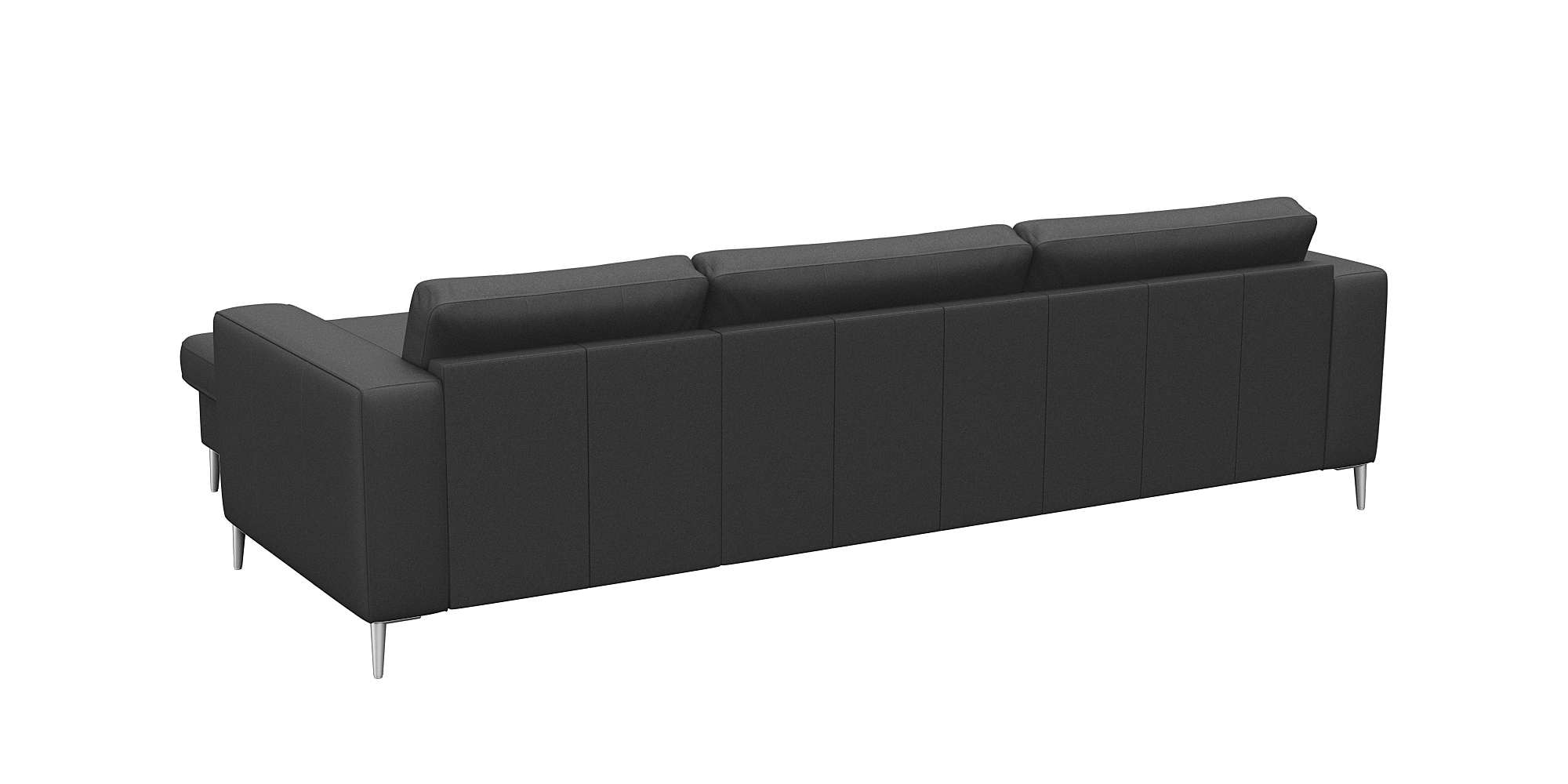 FLEXLUX Ecksofa »Fiore, super Sitzkomfort durch Kaltschaum im Sitz, L-Form«, breite Armlehnen, Füße Alu