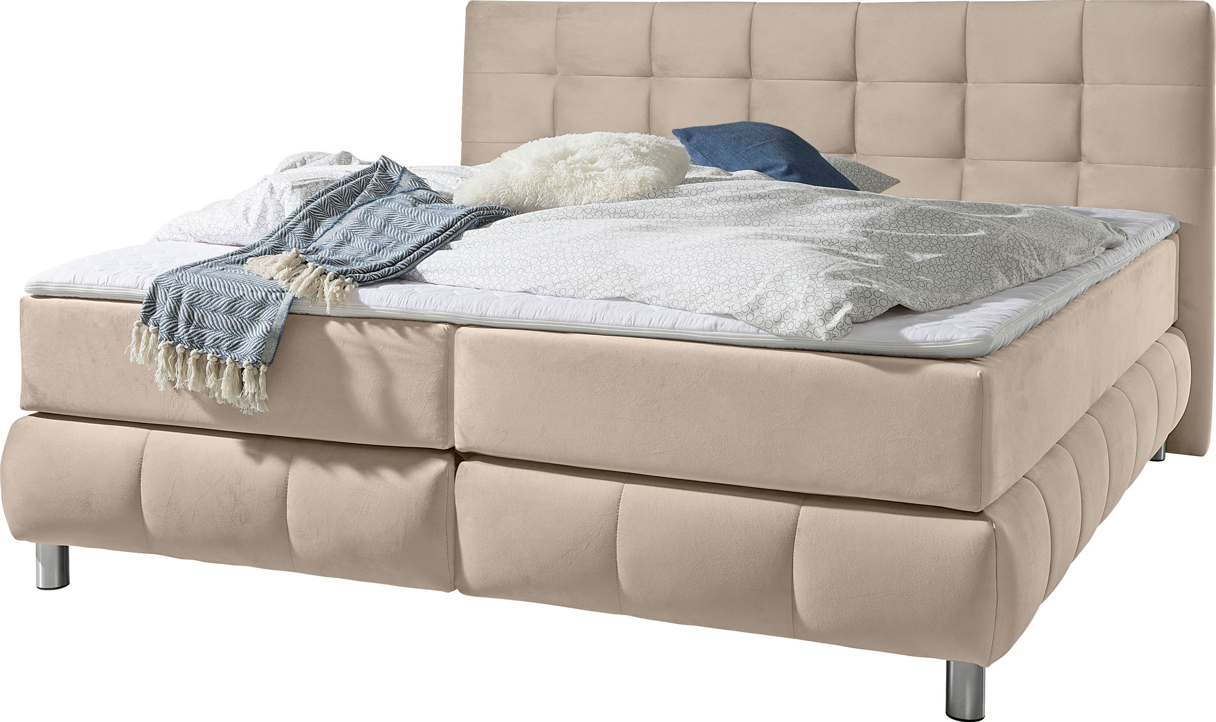 andas Boxspringbett "Salo" incl. Topper, 6 Breiten, 2 Härtegrade, TFK auch günstig online kaufen