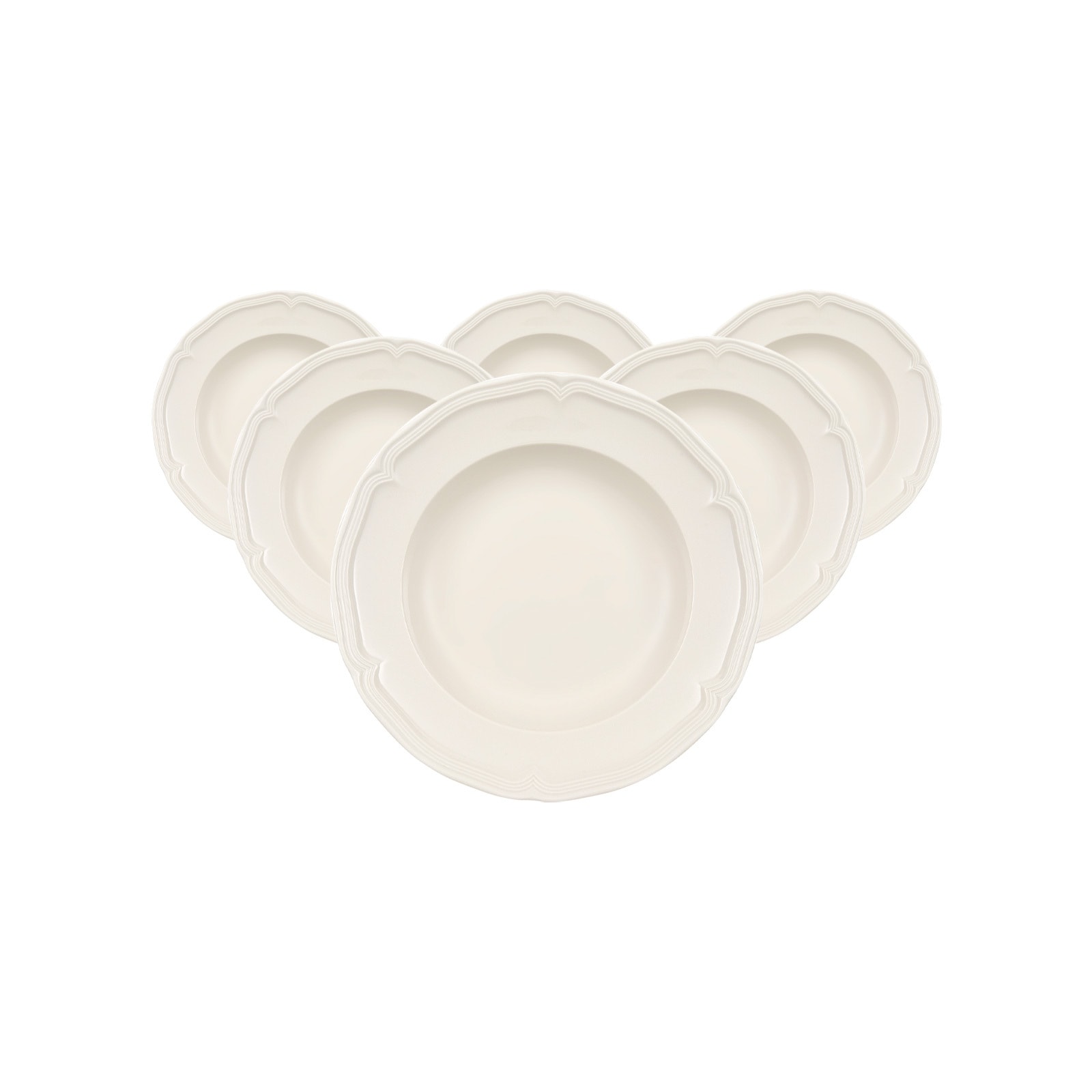 Villeroy & Boch Suppenteller »Suppenteller Manoir ø 22,8 cm 6er Set weiß« günstig online kaufen