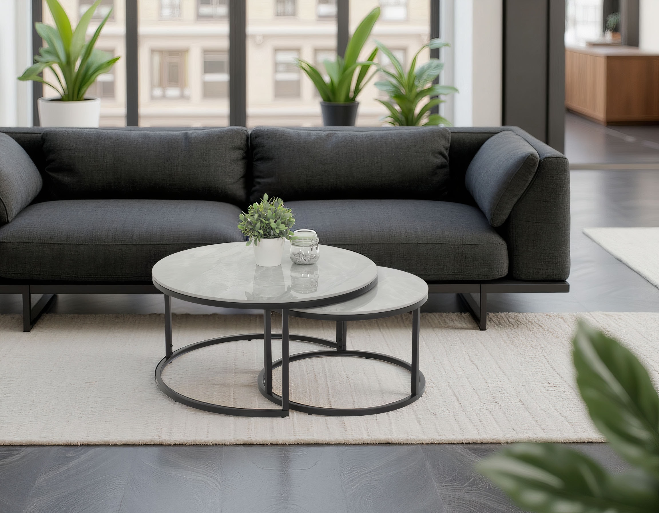 HELA Satztisch »LUIS Topseller, Couchtisch rund« Set, 2 Stk. tlg. 2er Set, günstig online kaufen