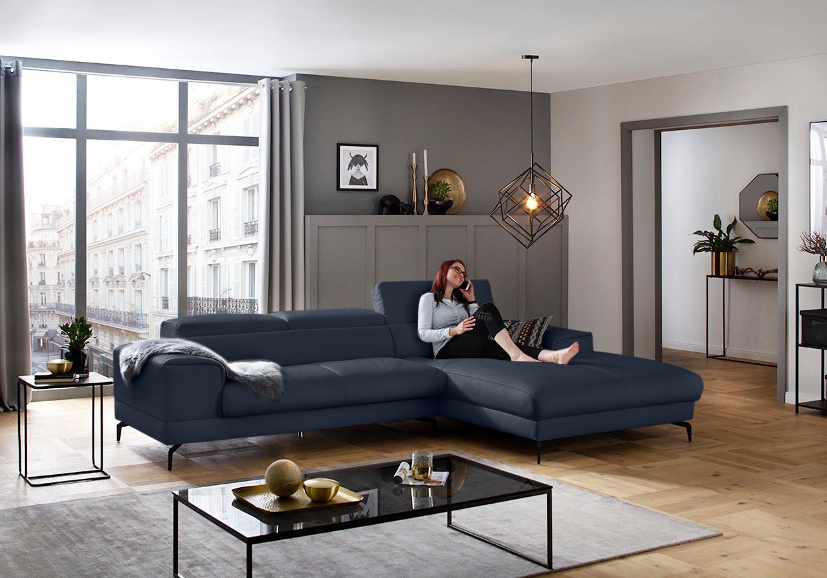 W.SCHILLIG Ecksofa »piedroo, Designsofa mit tollem Sitzkomfort, L-Form« Kop günstig online kaufen