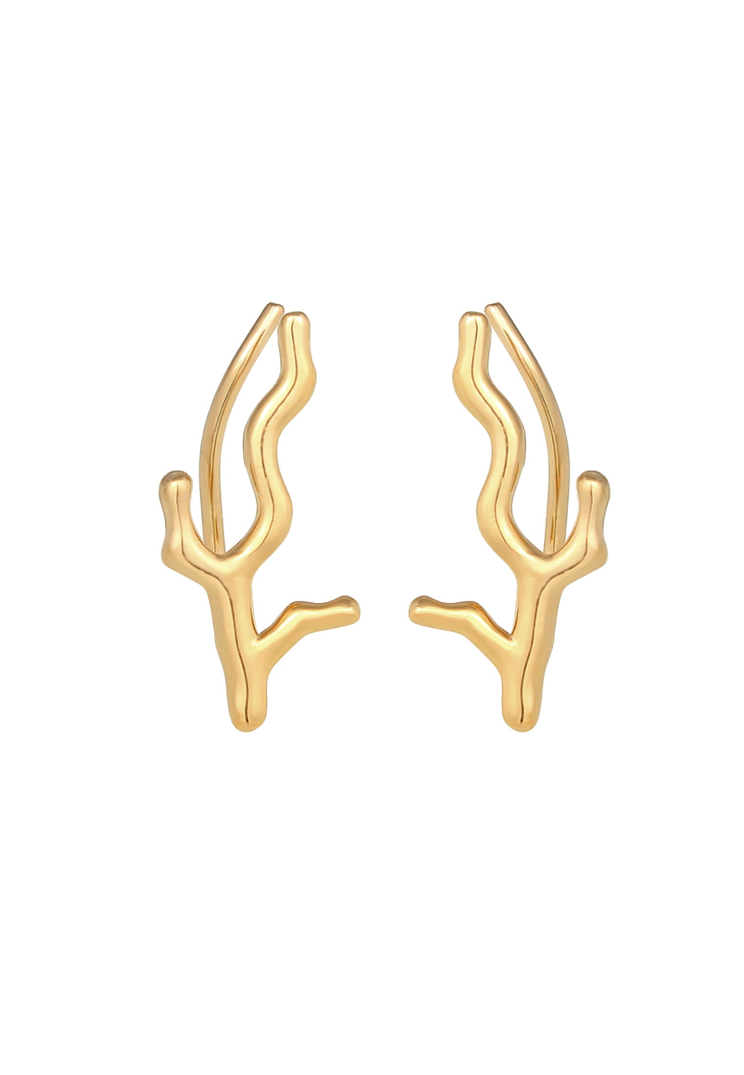 Elli Paar Ohrstecker »Ear Climber Korallenzweig 925 Silber«