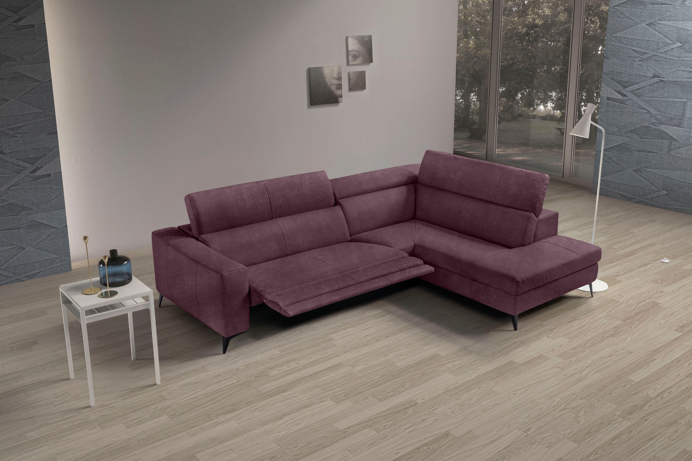 Egoitaliano Ecksofa »Edith, Designsofa mit hohem Sitzkomfort, L-Form«, inkl günstig online kaufen