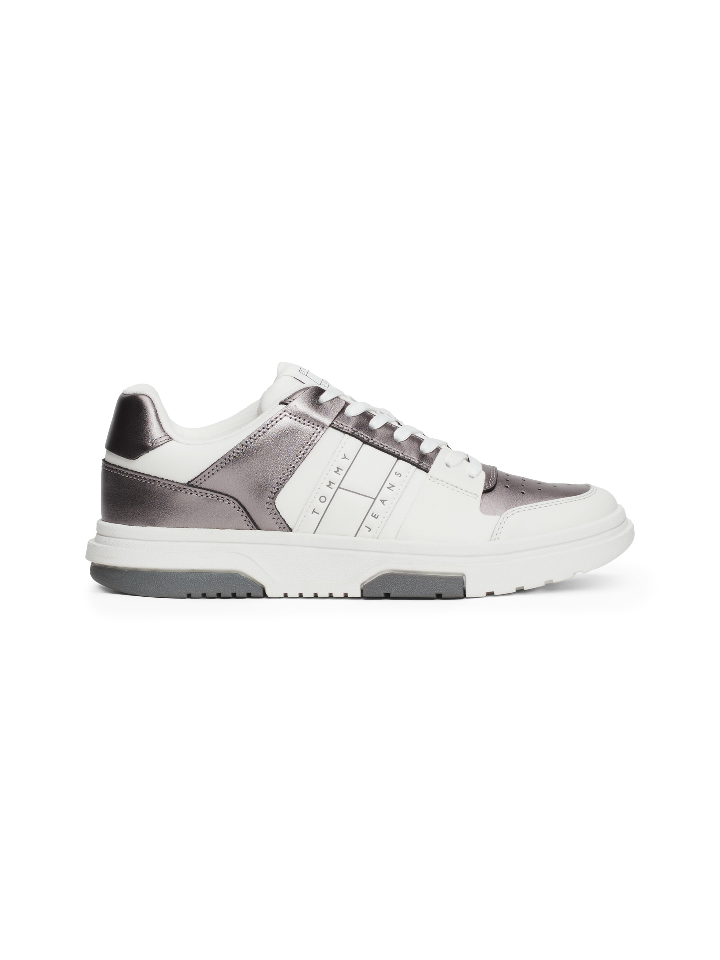 Tommy Jeans Plateausneaker »THE BROOKLYN METALLIC«, Freizeitschuh, Halbschuh, Schnürschuh mit seitlichem Logo