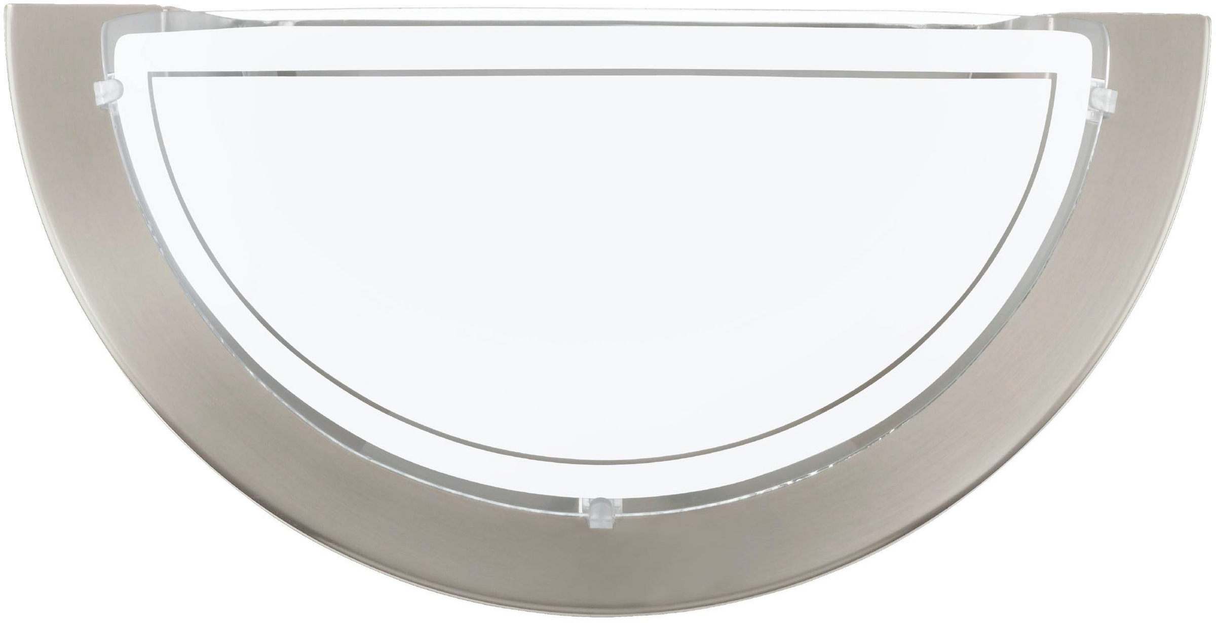 EGLO LED Wandleuchte »PLANET 1 Wandlampe, Flurlampe halbrund, Silber und We günstig online kaufen