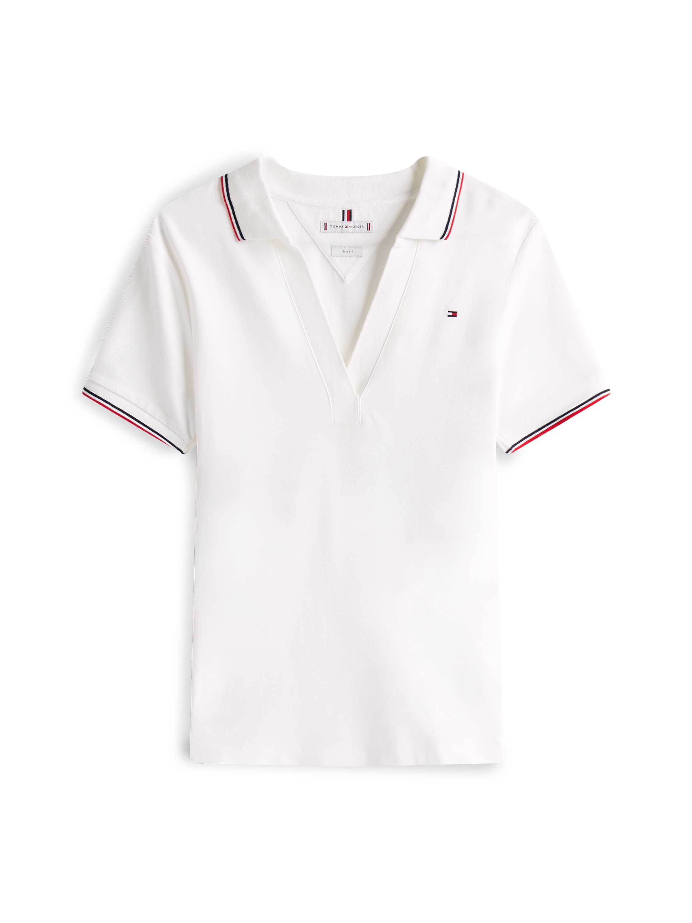 Tommy Hilfiger Poloshirt »1985 TIPPING SLIM OPEN SS POLO«