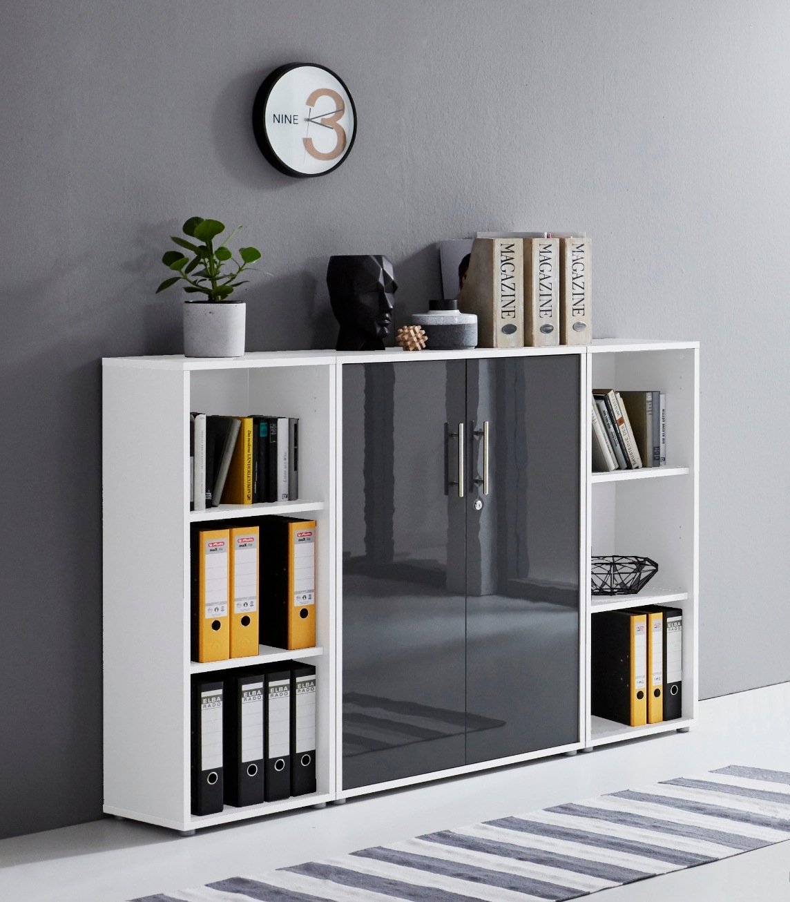 BMG Möbel Büromöbel-Set »Tabor«, besteht aus 1 Schrank und 2 Regalen günstig online kaufen