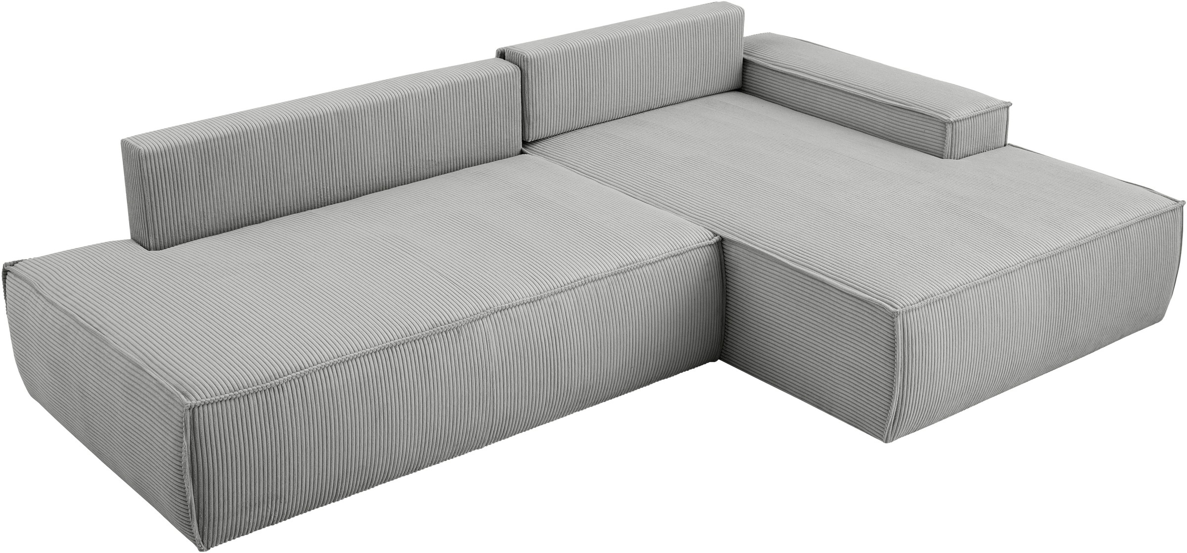 Home affaire Ecksofa »SHERWOOD, Schlafsofa in L-Form offen (275cm), Cord, Leinenoptik«, Schlaffunktion und Bettkasten, Kedernaht, hoher Sitz- & Liegekomfort
