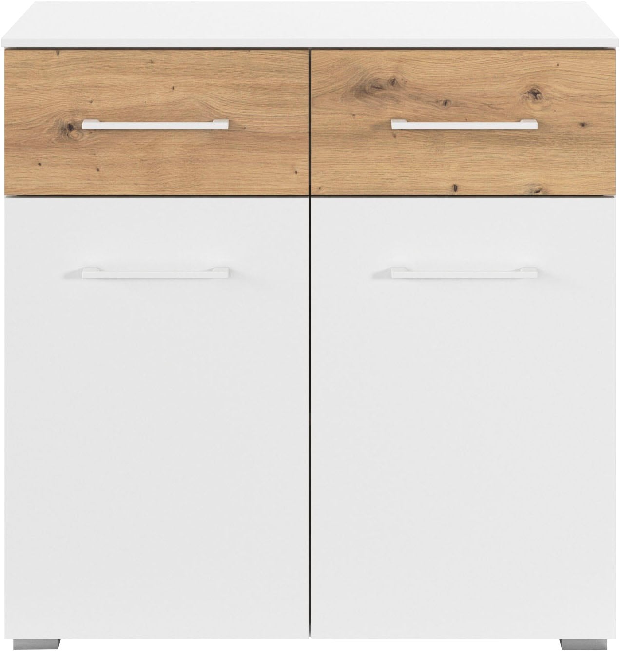 rauch Kombikommode »Sideboard Kommode Schubladenkommode Türenkommode BOSTON-EXTRA« B/H/T: 80/81/42 cm,  mit 2 geräumigen Schubladen, Einlegeboden verstellbar MADE IN GERMANY