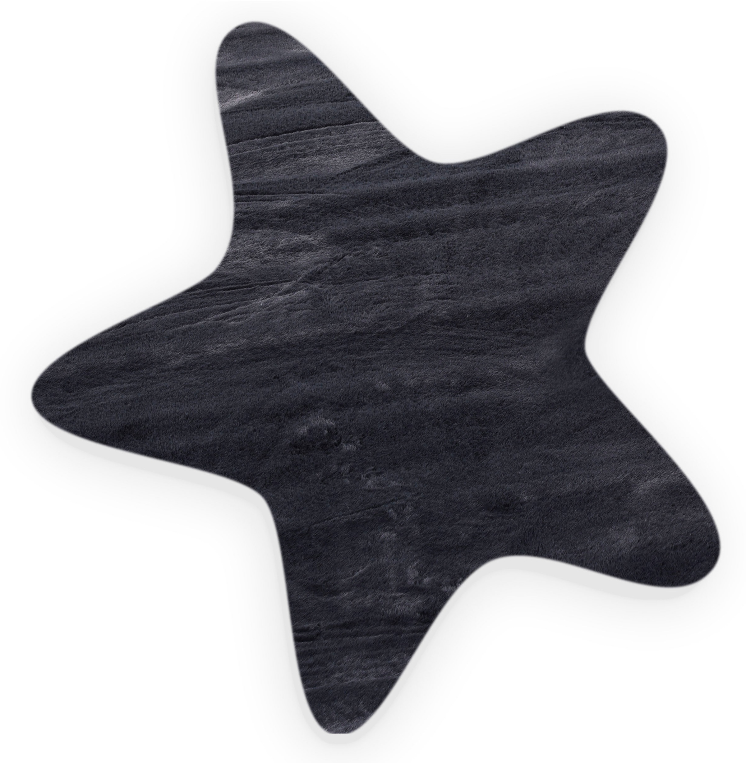 OTTO home Fellteppich »Guidel« sternförmig 30 mm Höhe Kunstfell, Kuschelteppich, Uni Farben, super weich, Wohnzimmer