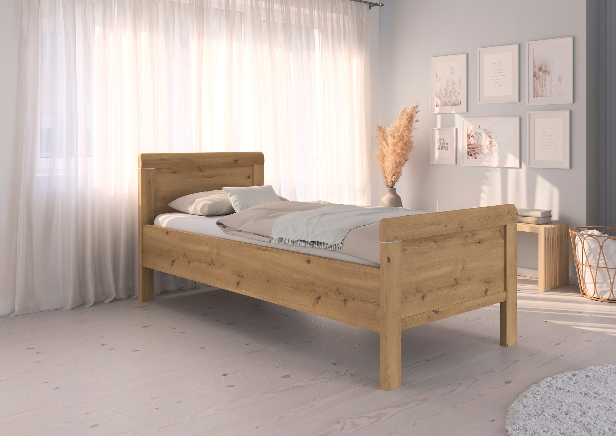 rauch Bett »Bett Einzelbett Stollenbett EVELYN«, in Komforthöhe aus Holzwerkstoff in elegantem Stil MADE IN GERMANY