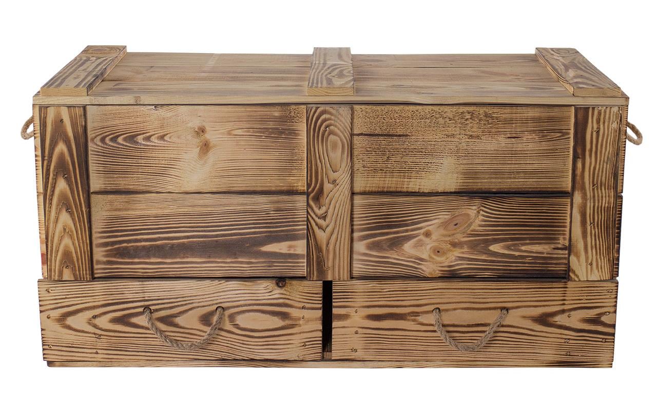 Holz Zollhaus Truhe »Vintage geflammt, 85 x 40 cm«