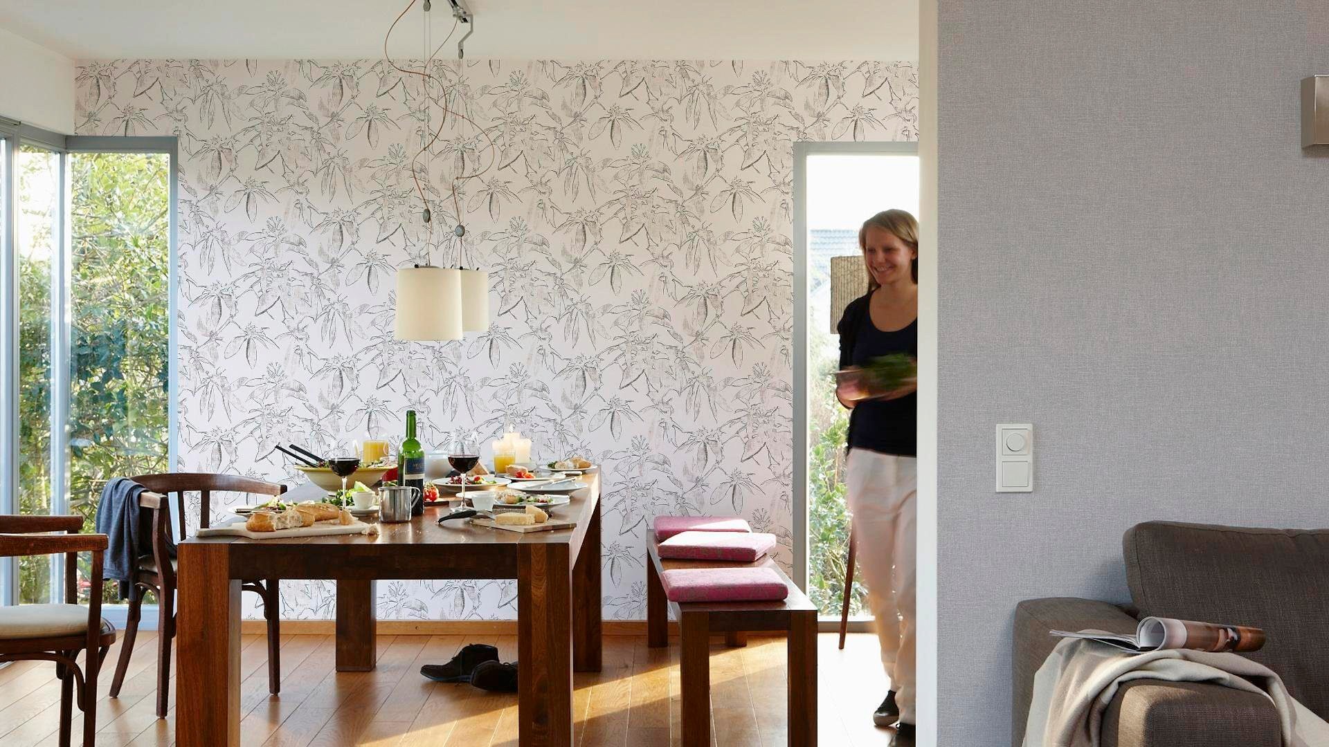 living walls Vliestapete »Majestic«, uni-einfarbig-unifarben, Vlies Vinyl Wand Decke Schräge Tapeten Wohnzimmer Schlafzimmer Küche