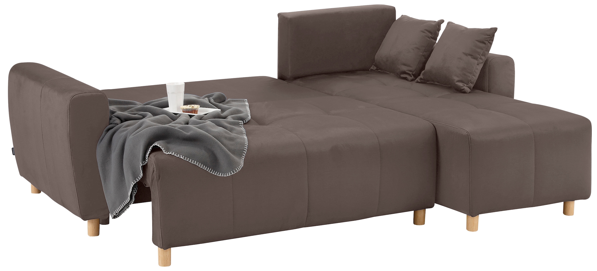 Home affaire Ecksofa »Scania L-Form«, wahlweise mit Bettfunktion und Bettkasten
