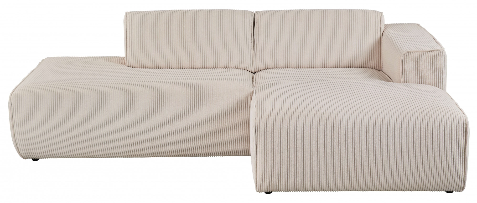 andas Ecksofa »Noord«, mit Kedernaht, Breite 227 cm, Cord, Struktur, Webstoff