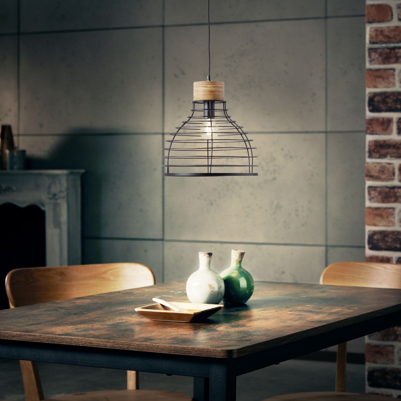 Brilliant Pendelleuchte »Avia«, 1 flammig, Leuchtmittel E27   ohne Leuchtmi günstig online kaufen