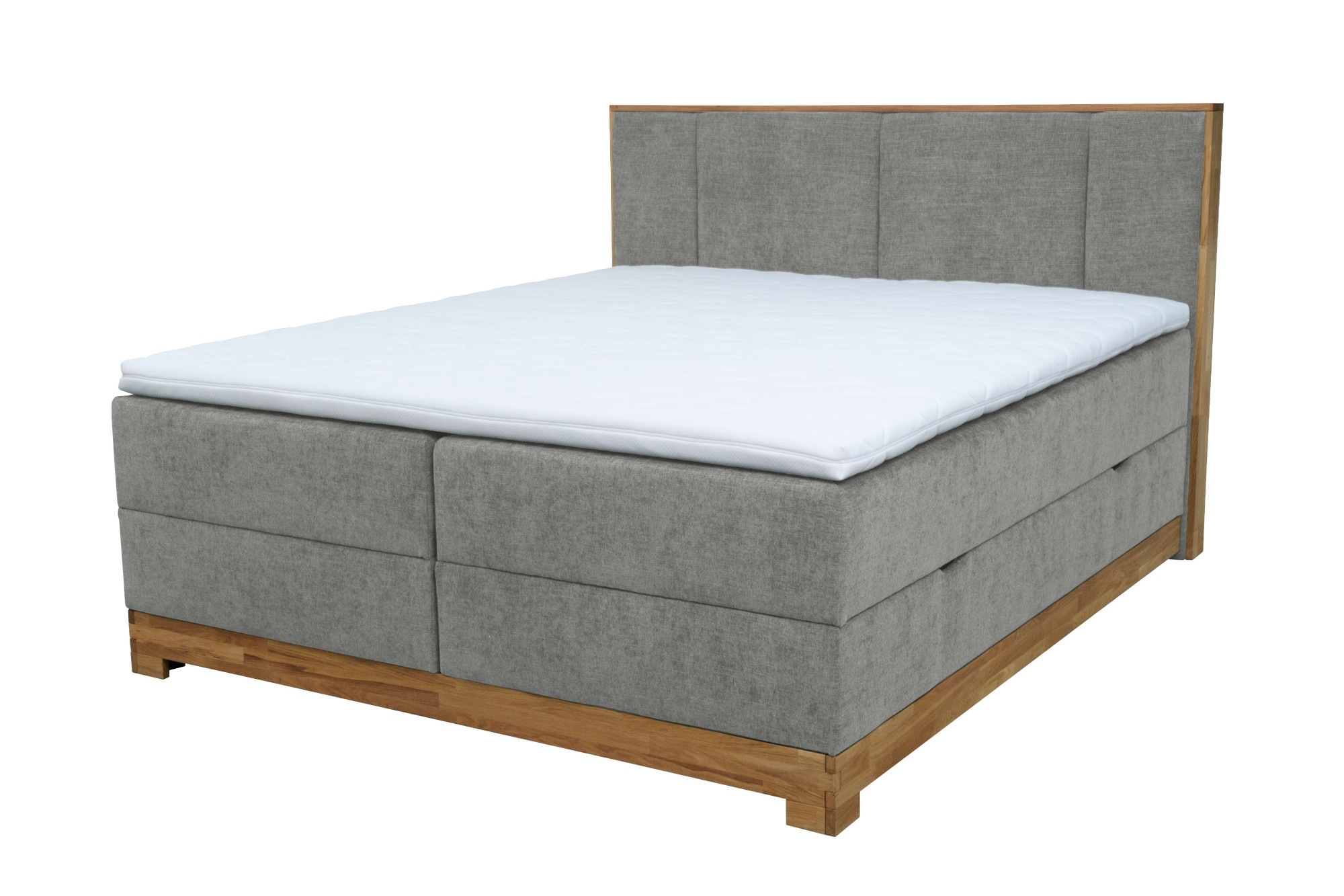 OTTO home Boxbett »Fennor, Doppelbett, Polsterbett, Federkernbett, Komforbett, 160/180 cm« Boxbett: 5-Z-Taschenfederkern im Unterbau, Härtegrad 3, inkl. Topper