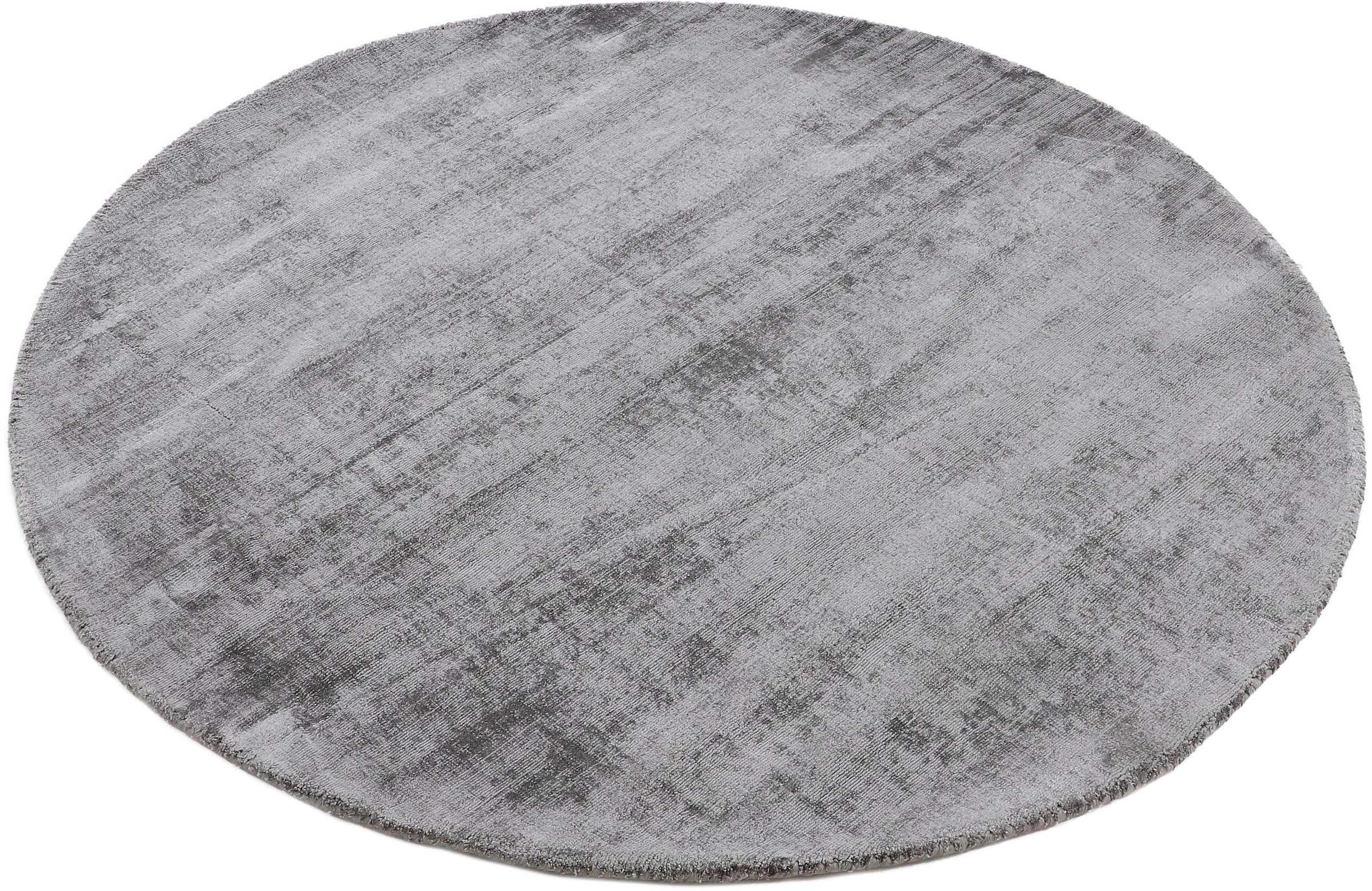 carpetfine Teppich »Ava Viskoseteppich«, rund, 13 mm Höhe, Seidenoptik, leichter Glanz, Wohnzimmer