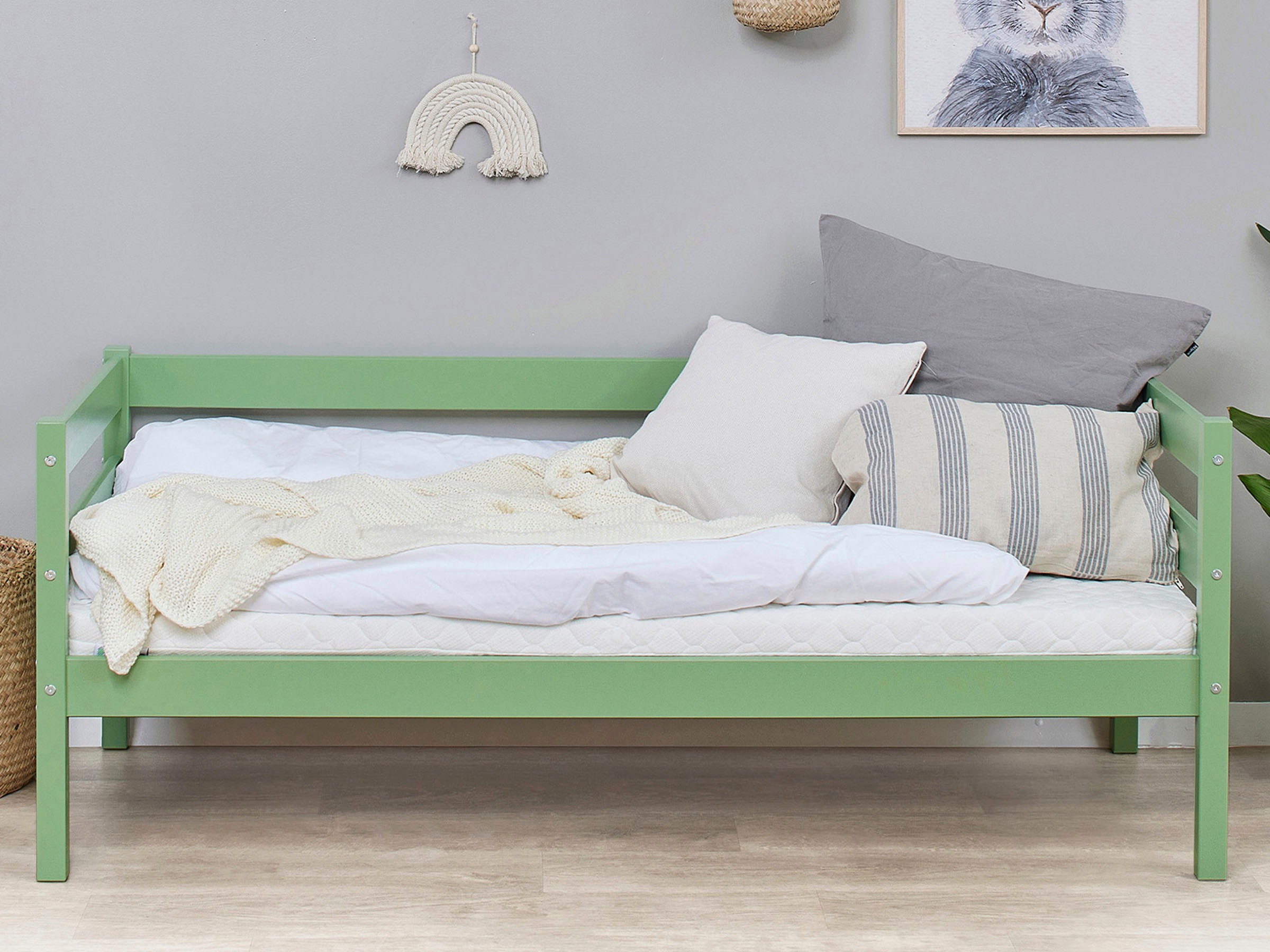 3. Bild von Hoppekids Einzelbett »ECO Comfort«, (Set), mit Rollrost in 8 Farben, wahlweise mit Matratze und Absturzsicherung