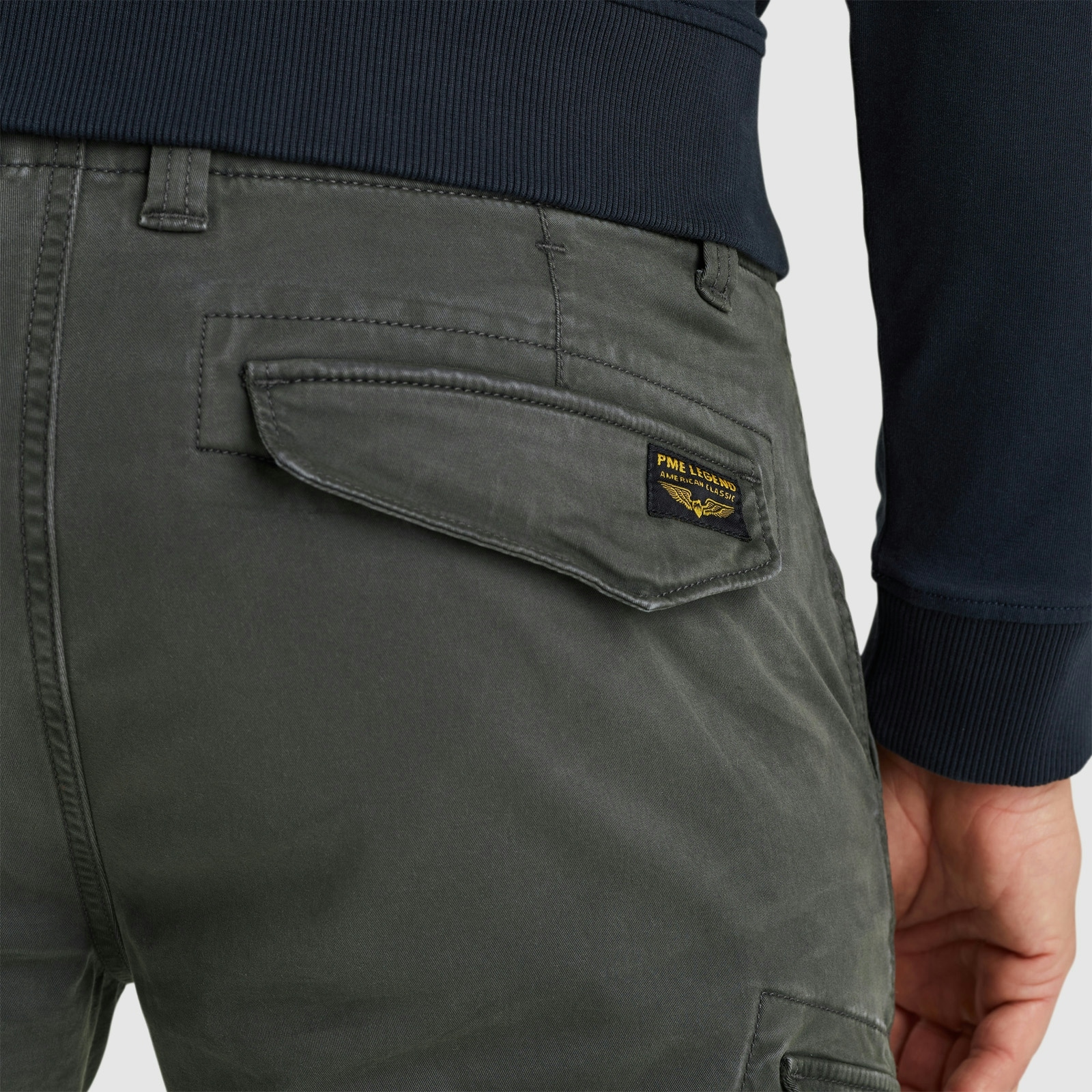 PME LEGEND Cargohose »Nordrop Stretch Twill«, mit Logo Stickerei