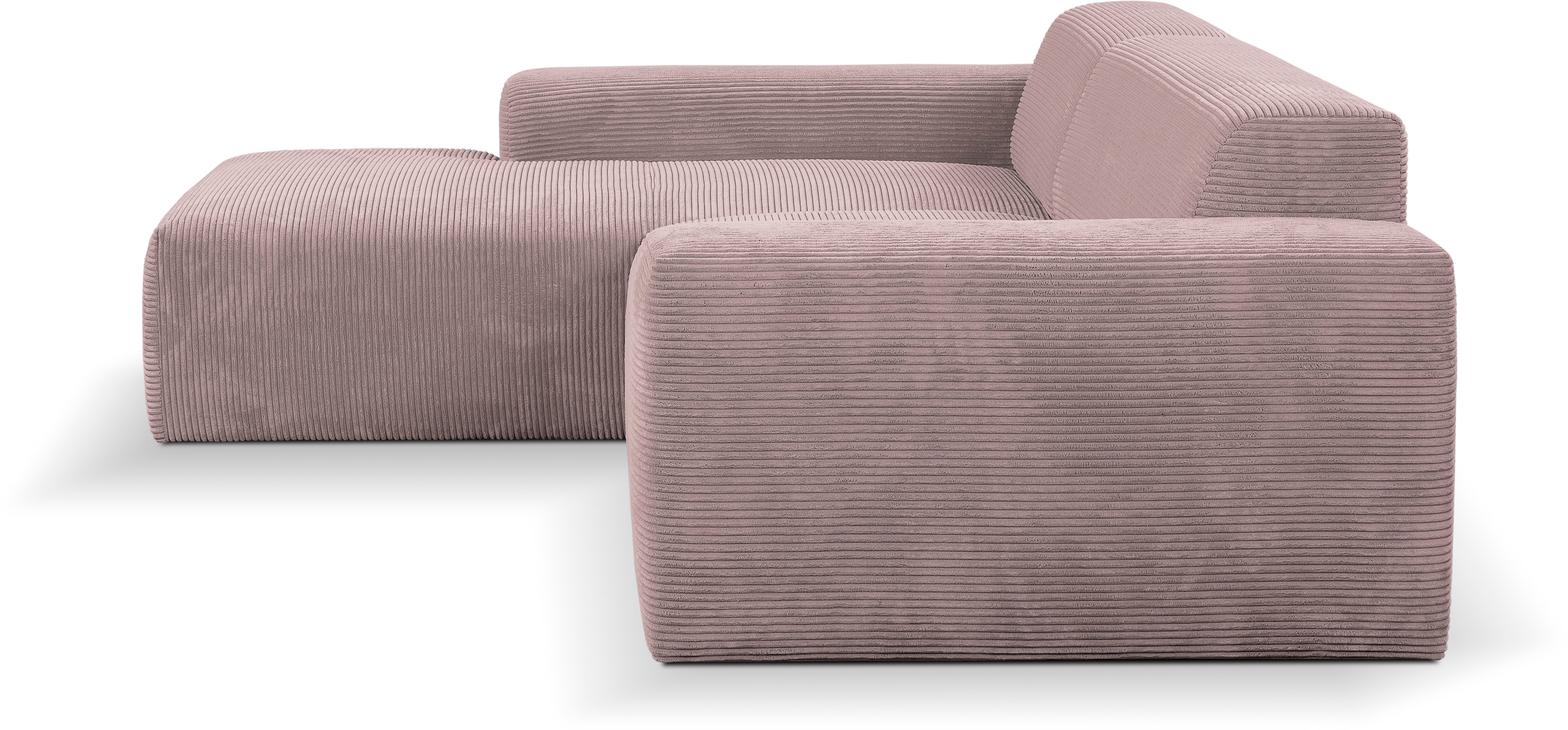WERK2 Ecksofa »Zeus-L modern und zeitlos, Breite 253cm, bequemes Sofa«, Curvy Trend Ecksofa mit urbaner Optik