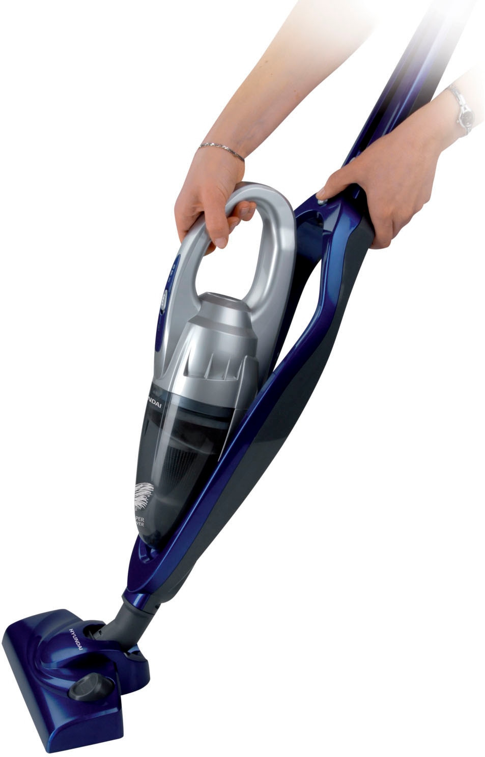 Hyundai Hand-und Stielstaubsauger »VC020B«, 600 W, beutellos, HEPA-Filter, 0,5l Staubvolumen, klappbarer Griff