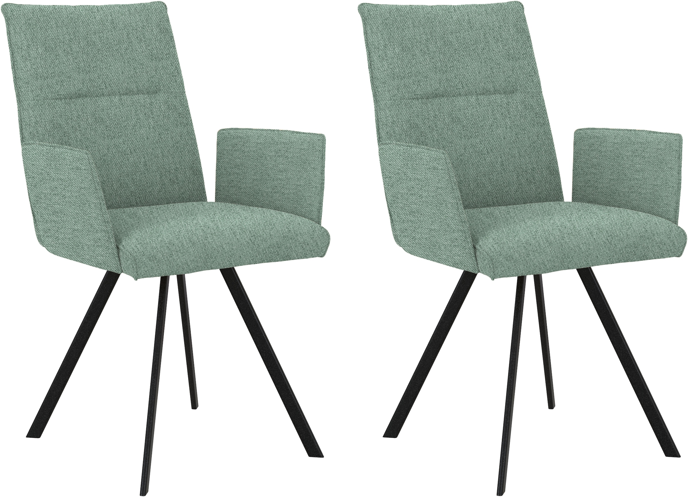 Home affaire Armlehnstuhl »Sava« (Set) 2 Stk.Metallgestell günstig online kaufen