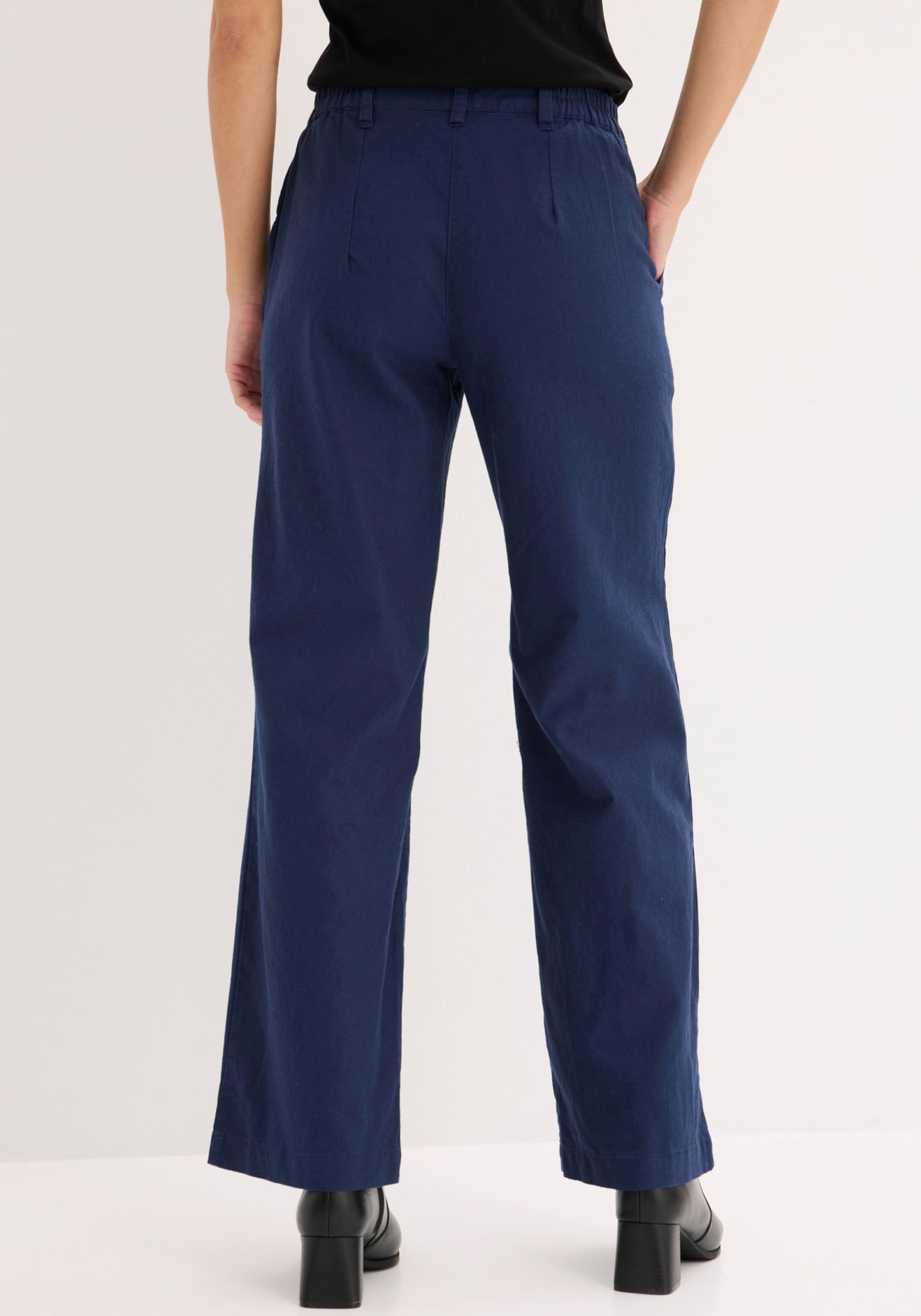 bonprix Leinenhose  aus Leinen-Baumwoll-Mix, Loose Fit, komfortable Leibhöhe