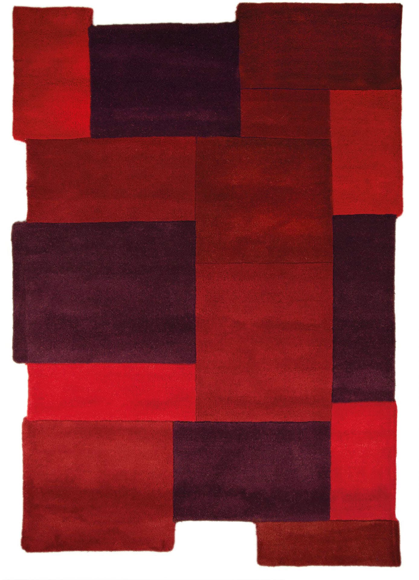 FLAIR RUGS Wollteppich »Abstract Collage«, rechteckig, 11 mm Höhe, 100% Wol günstig online kaufen