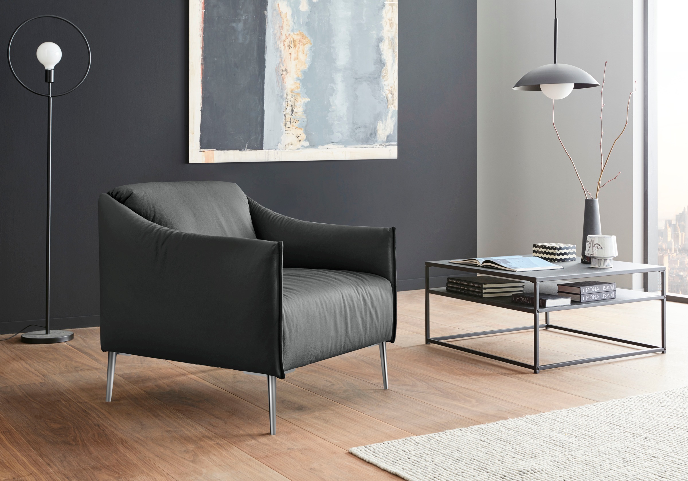 W.SCHILLIG Cocktailsessel »sally«, mit Metallfüßen in Chrom glänzend